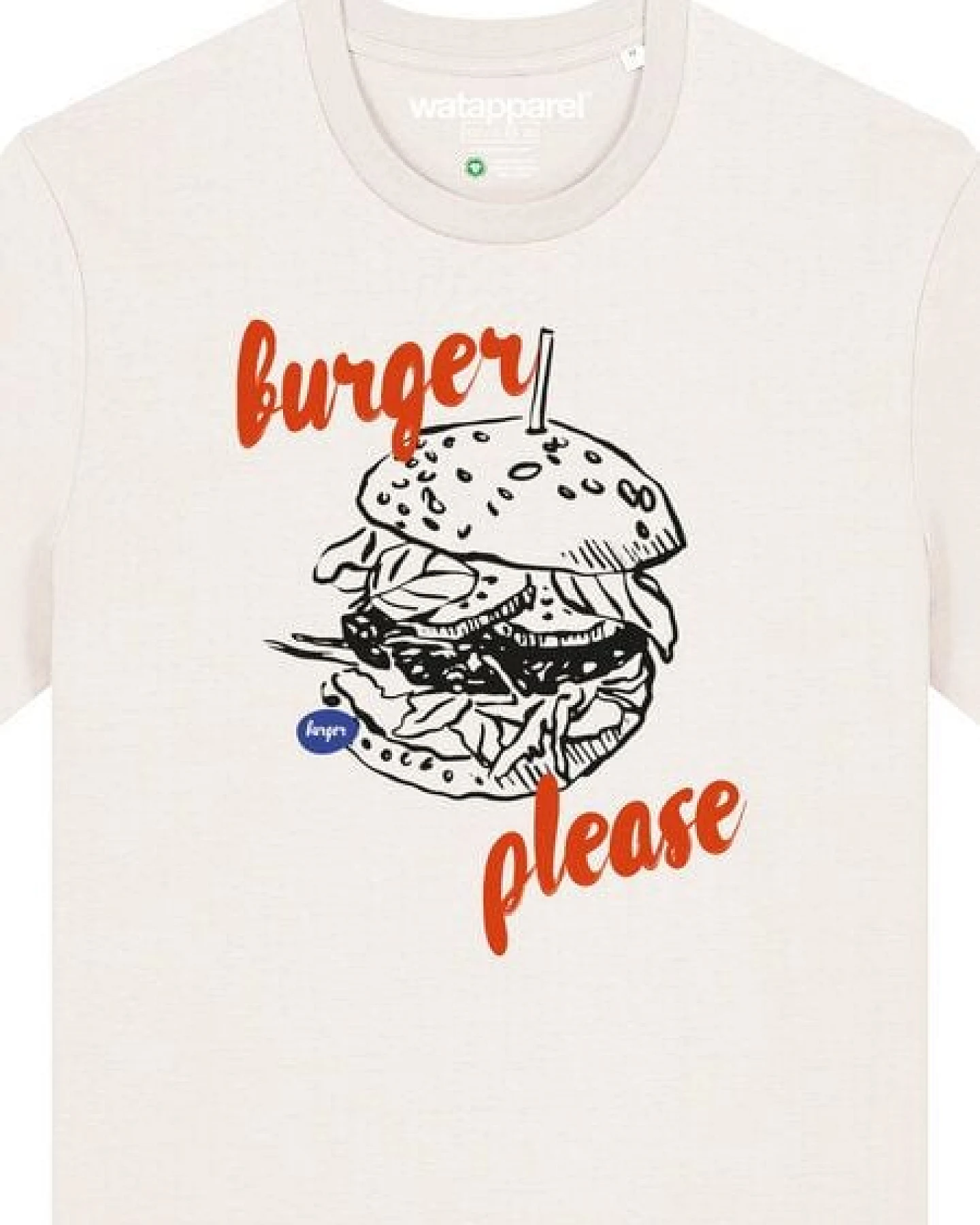 watapparel T-Shirt Unisex Burger please – Ansicht 3