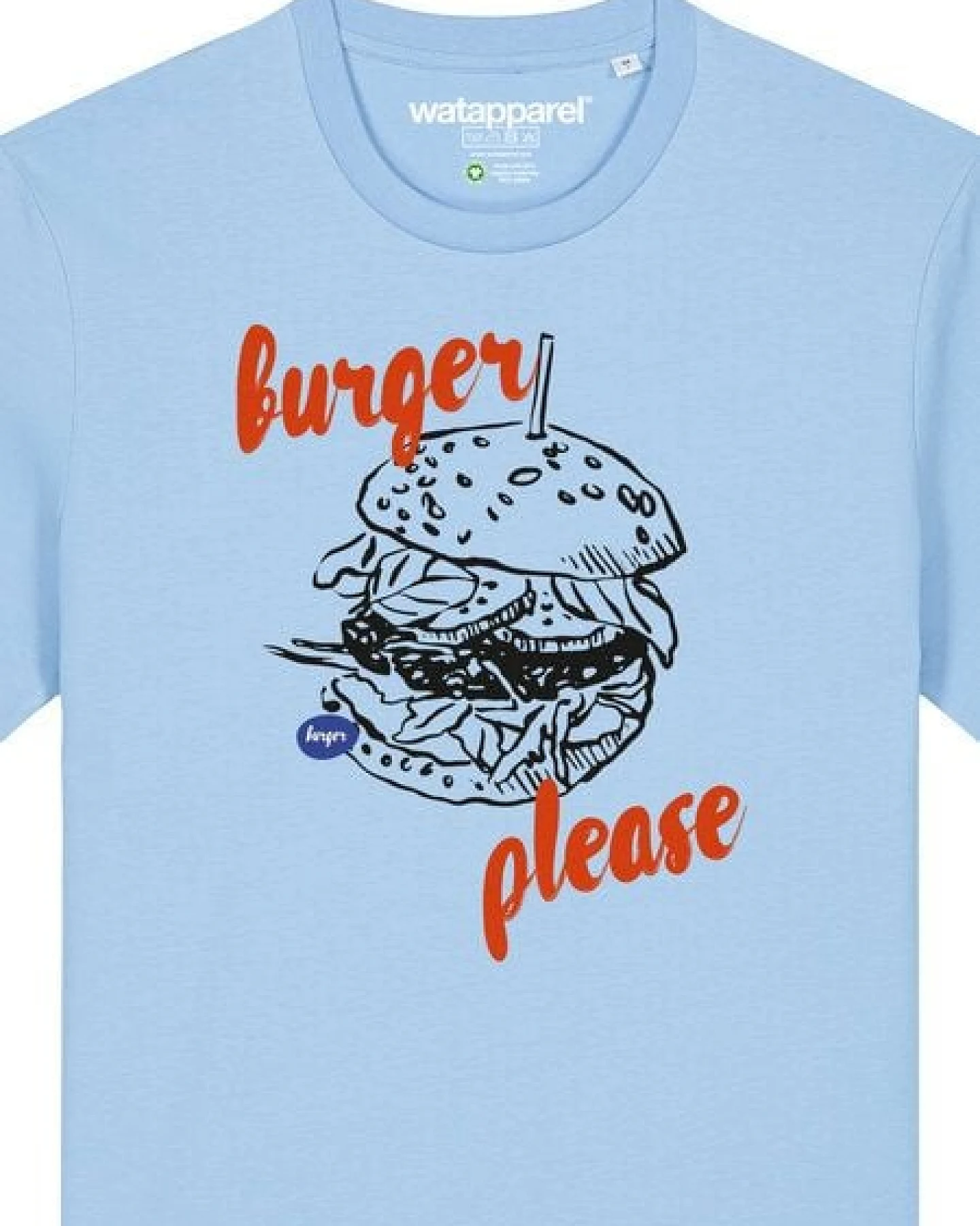 watapparel T-Shirt Unisex Burger please – Ansicht 3