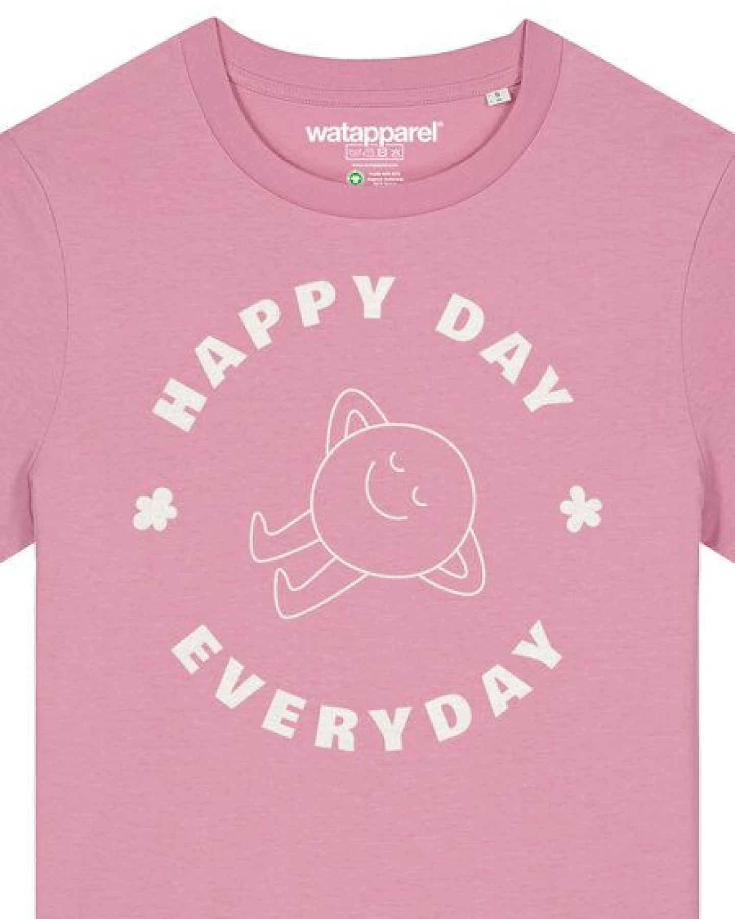 watapparel T-Shirt Frauen Happy day everyday – Ansicht 3