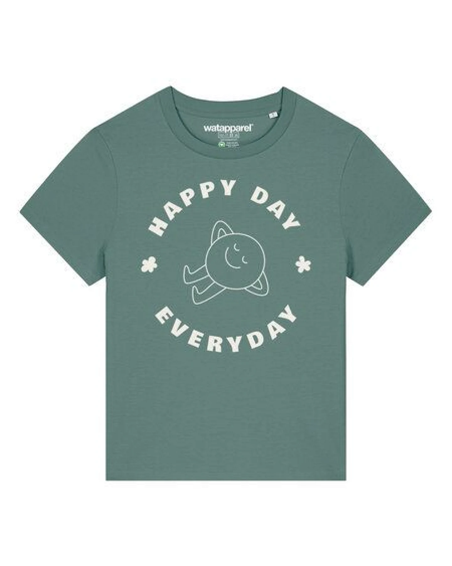 watapparel T-Shirt Frauen Happy day everyday – Ansicht 2