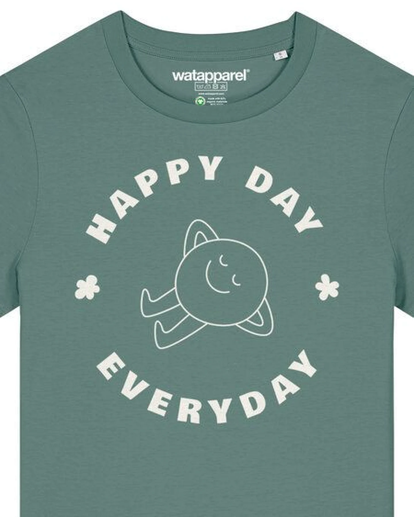 watapparel T-Shirt Frauen Happy day everyday – Ansicht 3
