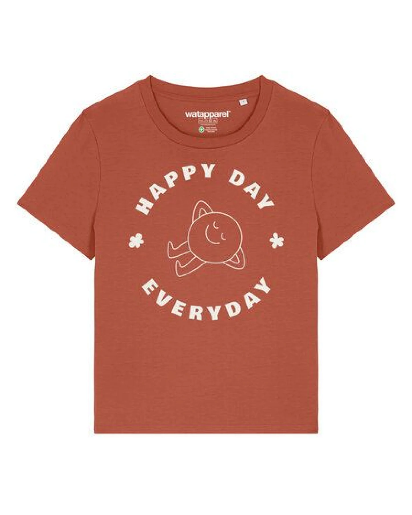watapparel T-Shirt Frauen Happy day everyday – Ansicht 2