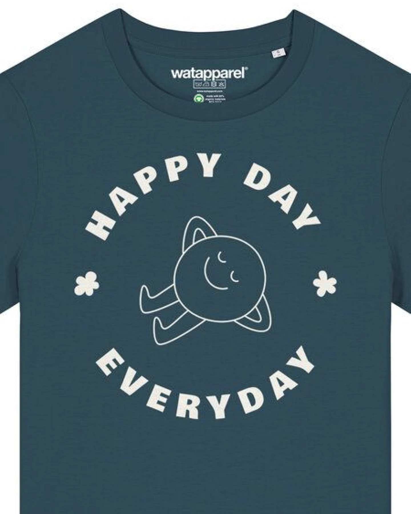 watapparel T-Shirt Frauen Happy day everyday – Ansicht 3