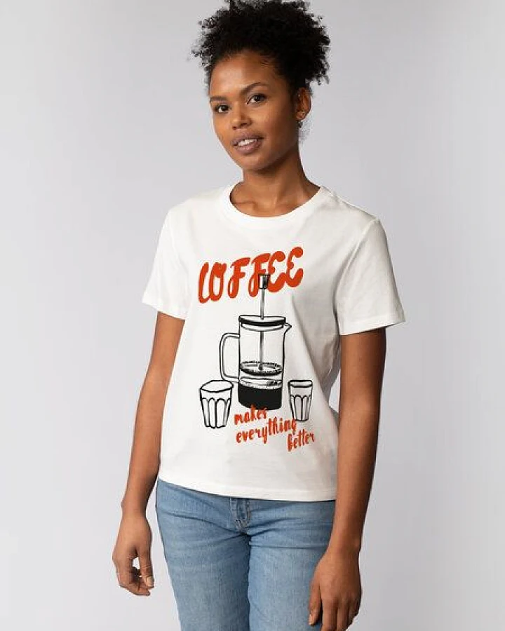 watapparel T-Shirt Frauen Coffee makes everything better