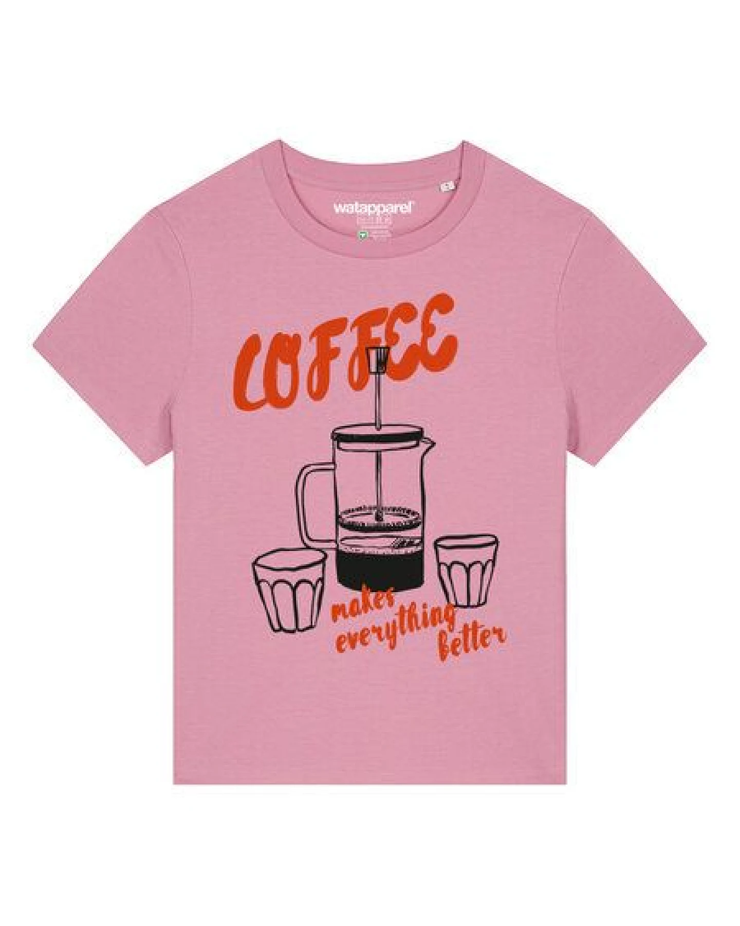 watapparel T-Shirt Frauen Coffee makes everything better – Ansicht 2