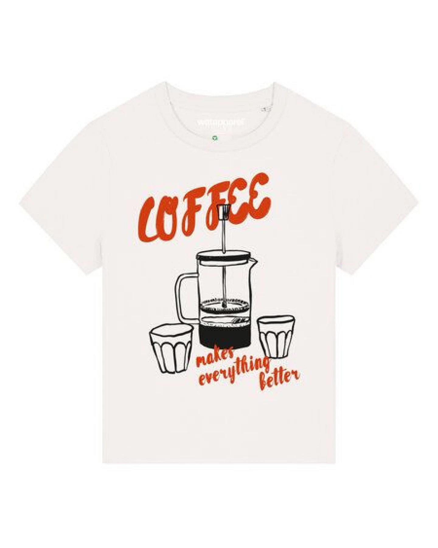 watapparel T-Shirt Frauen Coffee makes everything better – Ansicht 2