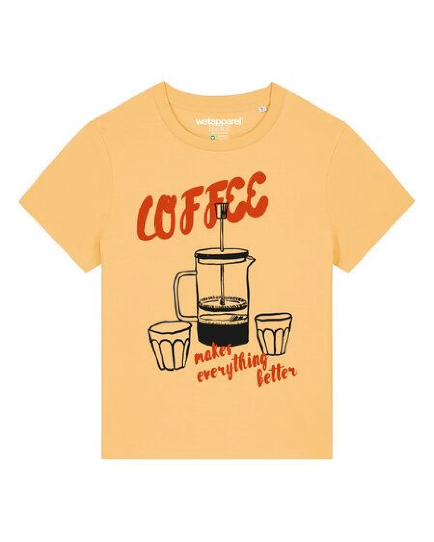 watapparel T-Shirt Frauen Coffee makes everything better – Ansicht 2