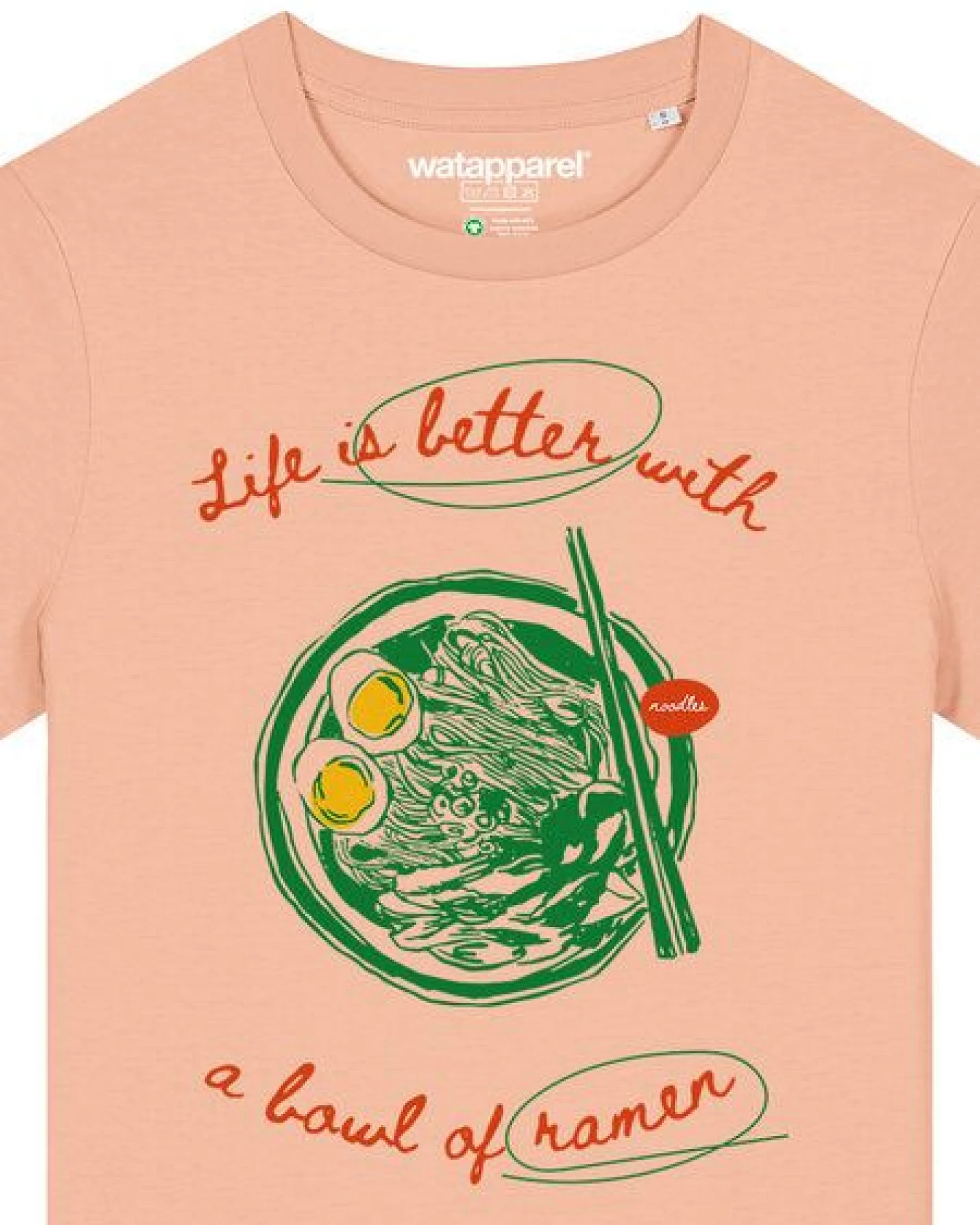 watapparel T-Shirt Frauen Life is better with ramen – Ansicht 3