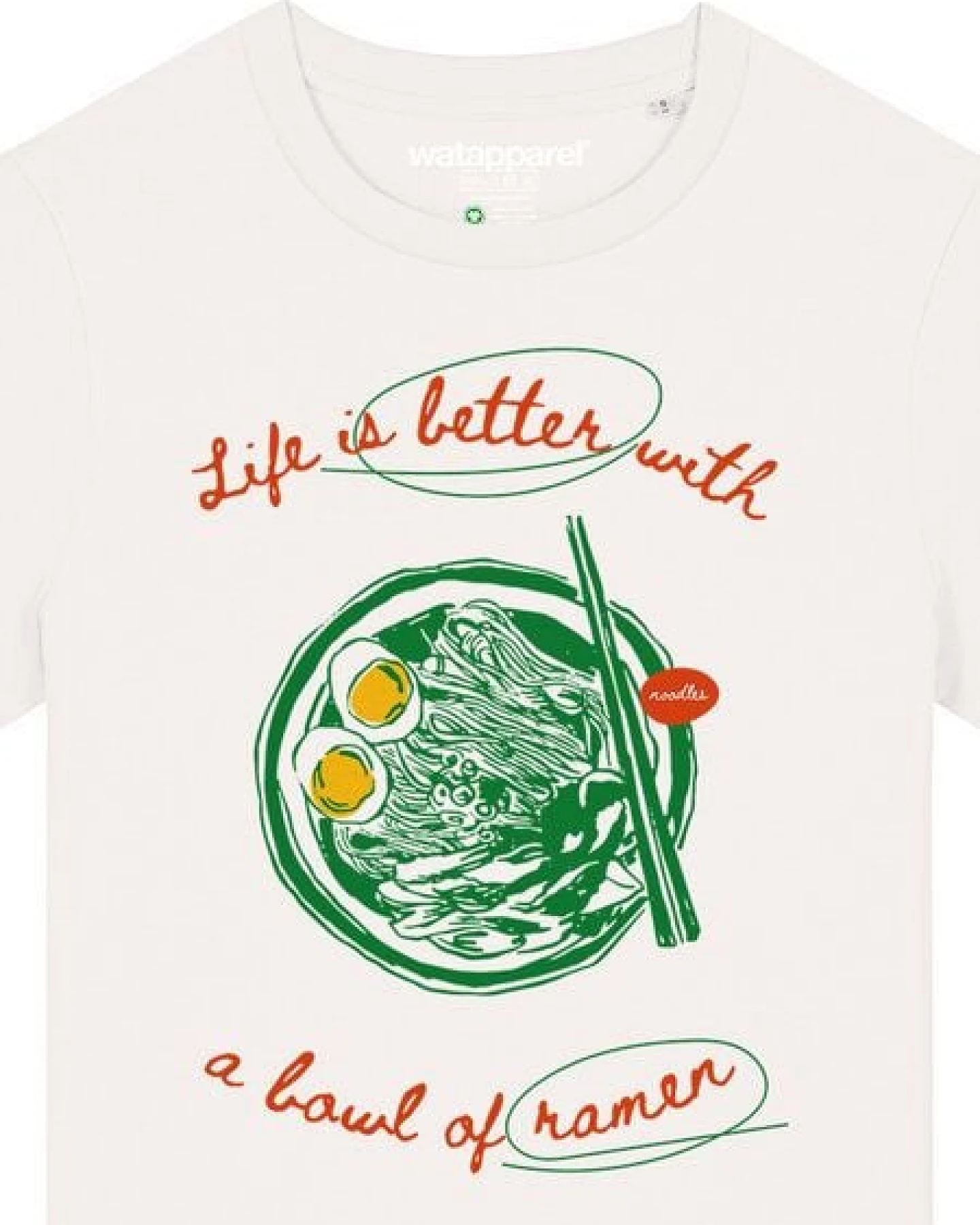 watapparel T-Shirt Frauen Life is better with ramen – Ansicht 3