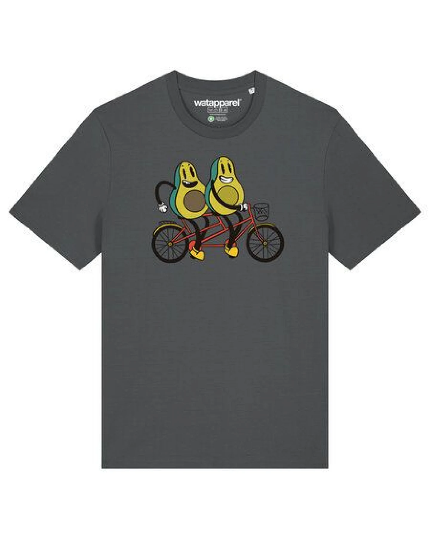 watapparel T-Shirt Unisex Avocado Fahrrad – Ansicht 2