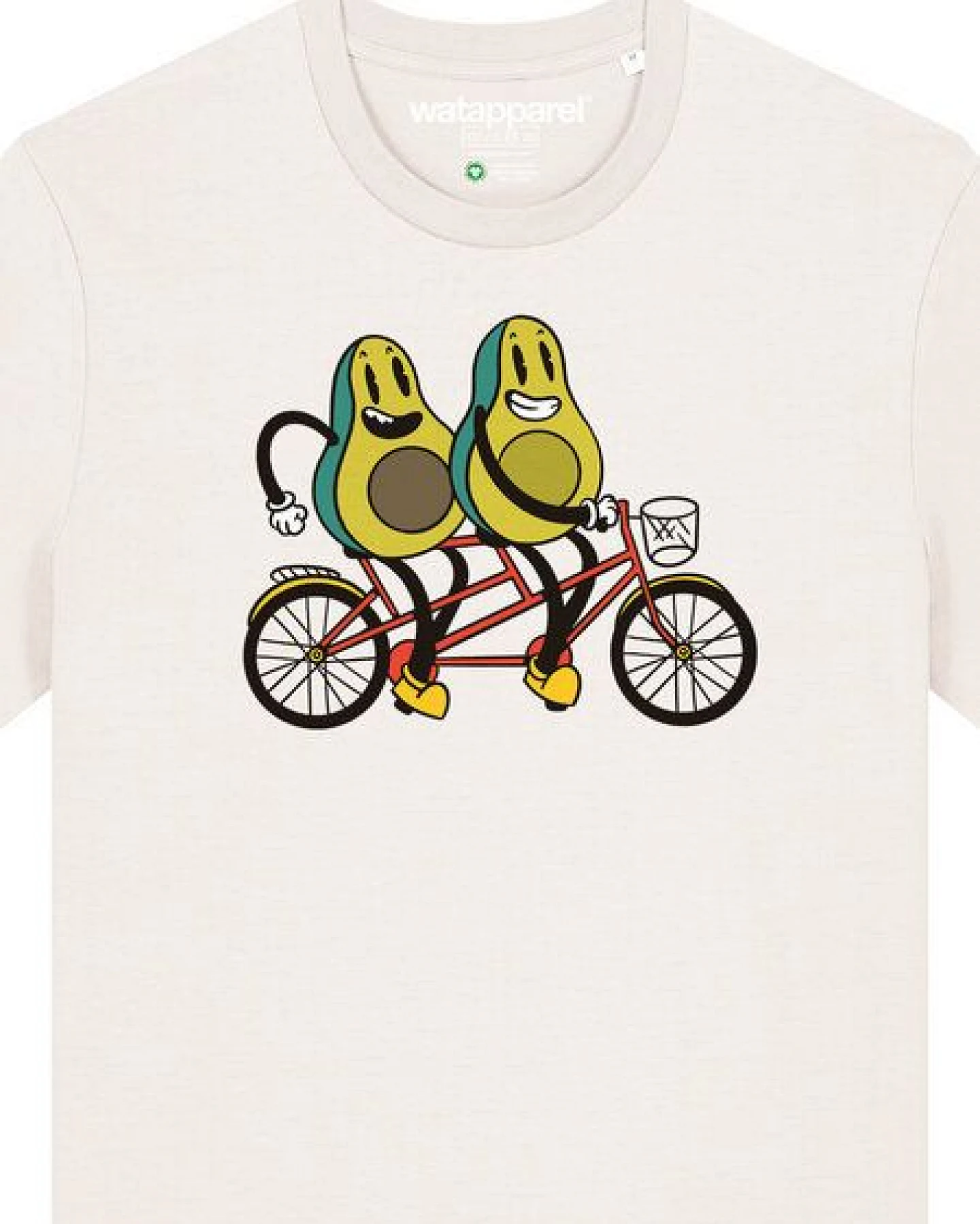 watapparel T-Shirt Unisex Avocado Fahrrad – Ansicht 3