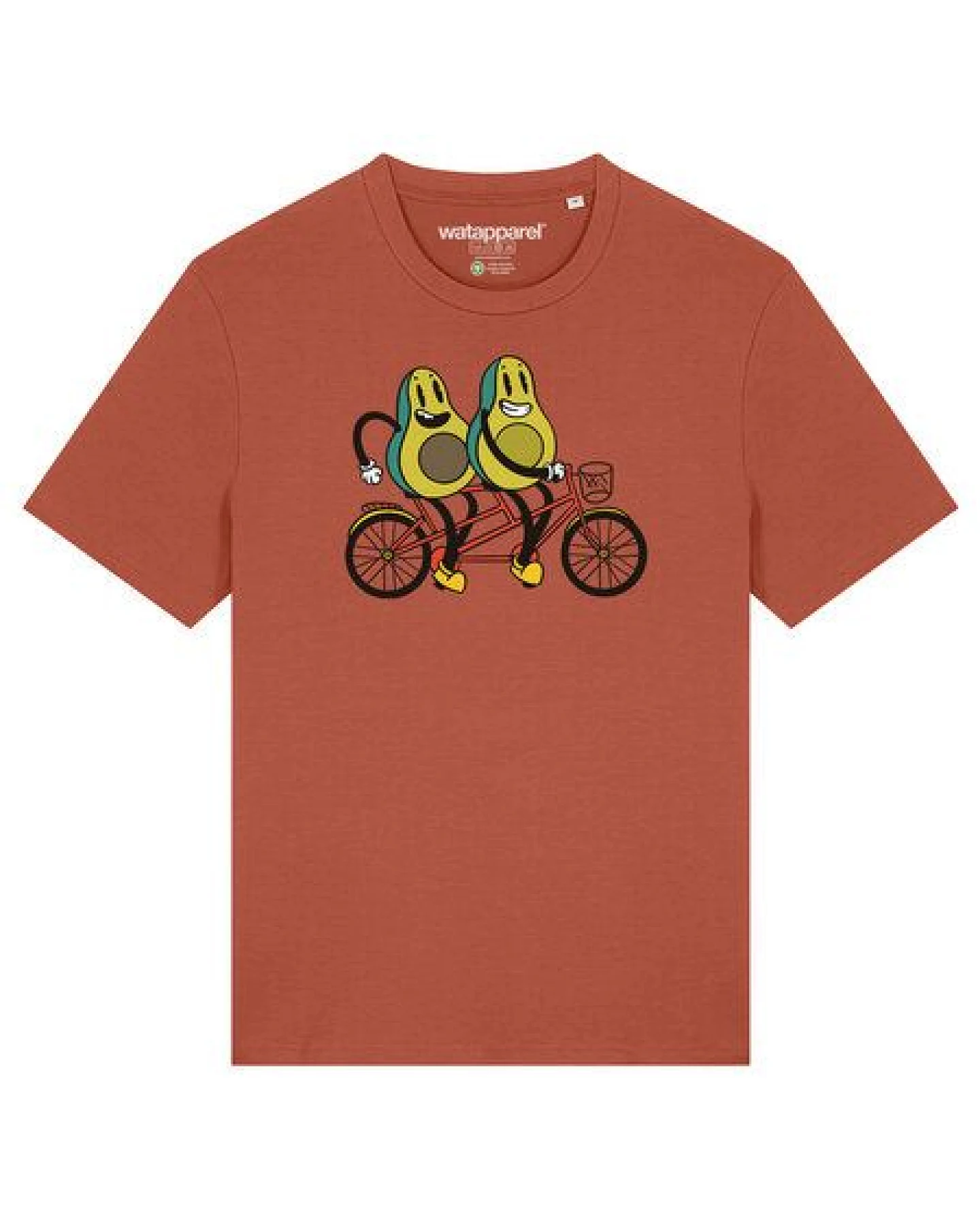 watapparel T-Shirt Unisex Avocado Fahrrad – Ansicht 2