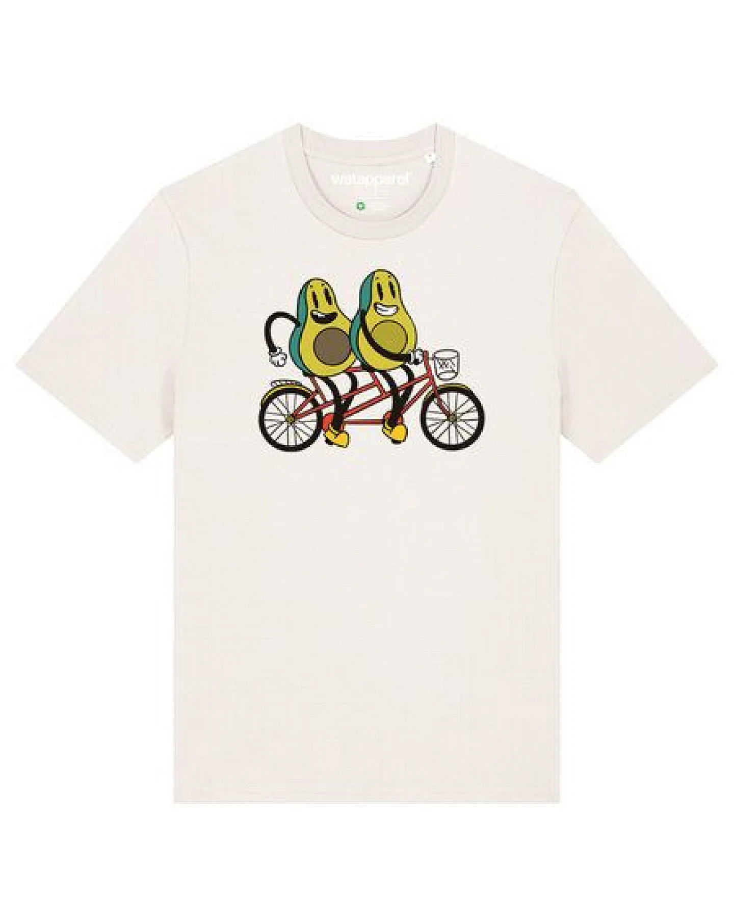 watapparel T-Shirt Unisex Avocado Fahrrad – Ansicht 2