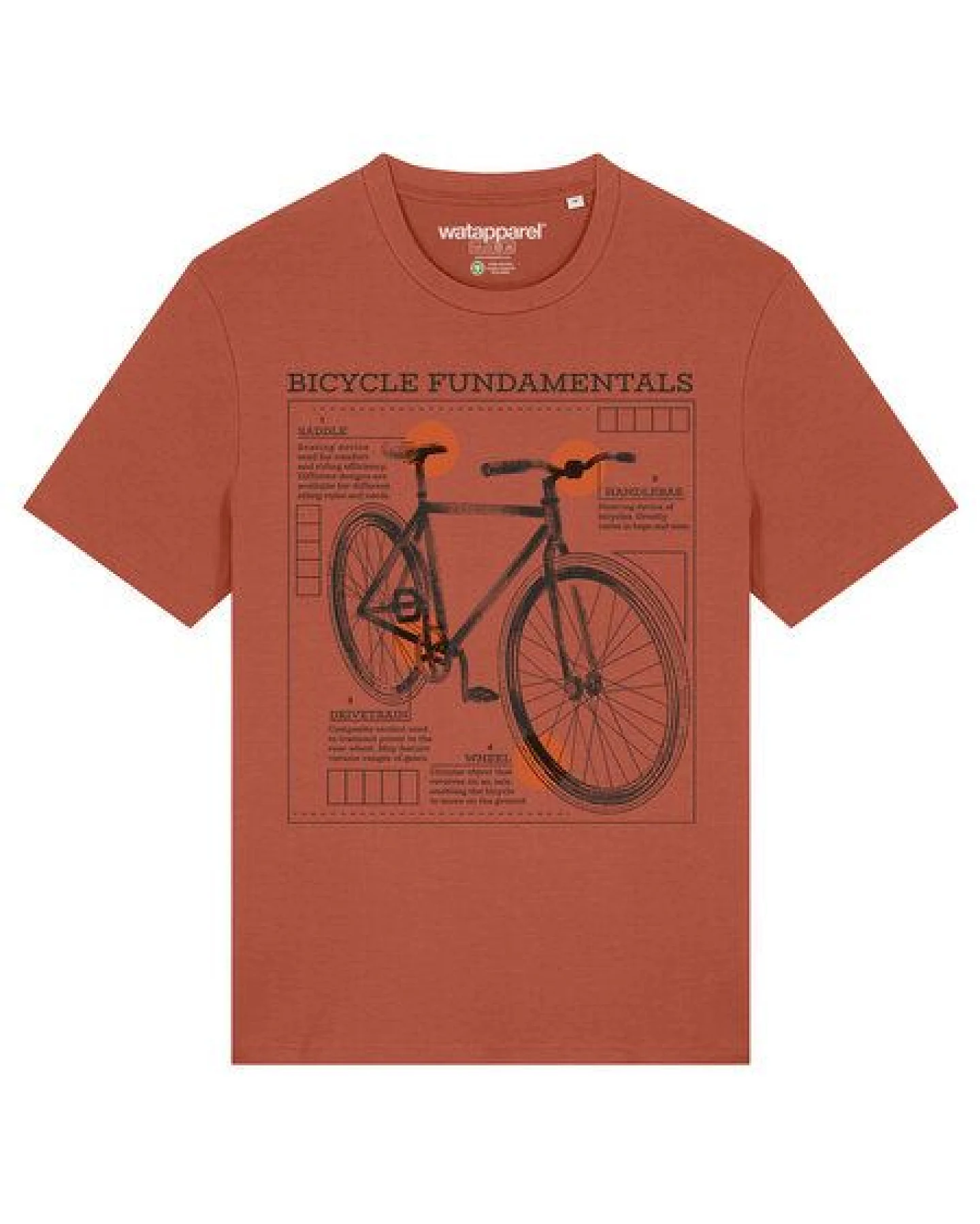 watapparel T-Shirt Unisex Fahrrad Grundlagen – Ansicht 2