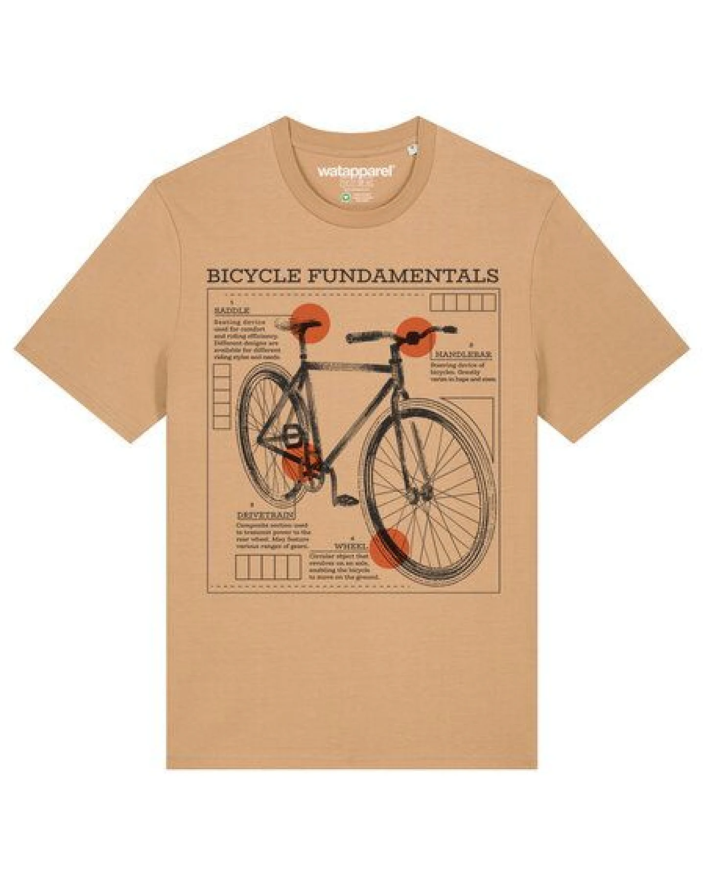watapparel T-Shirt Unisex Fahrrad Grundlagen – Ansicht 2