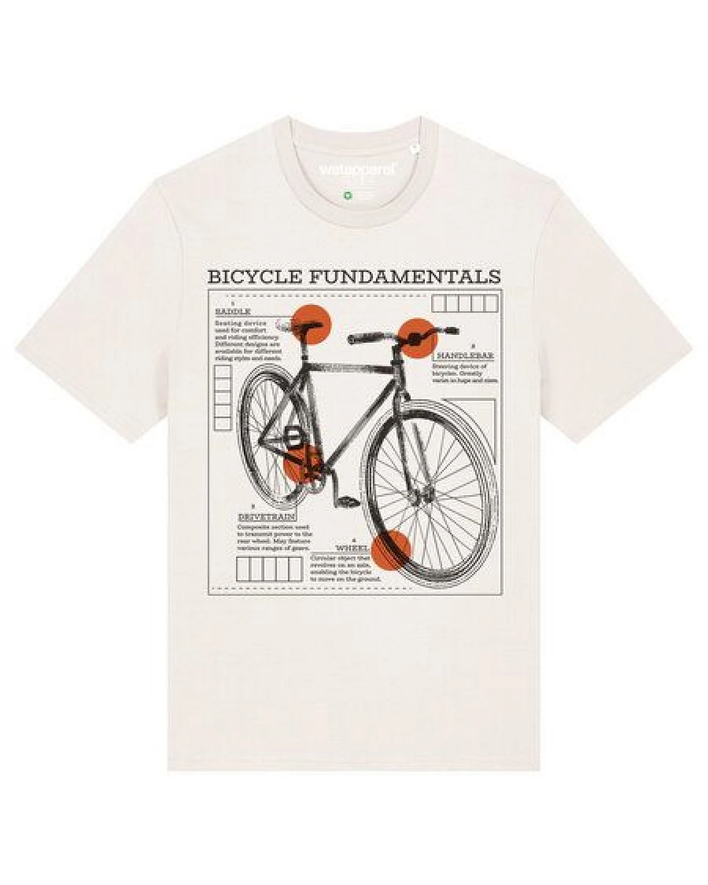 watapparel T-Shirt Unisex Fahrrad Grundlagen – Ansicht 2