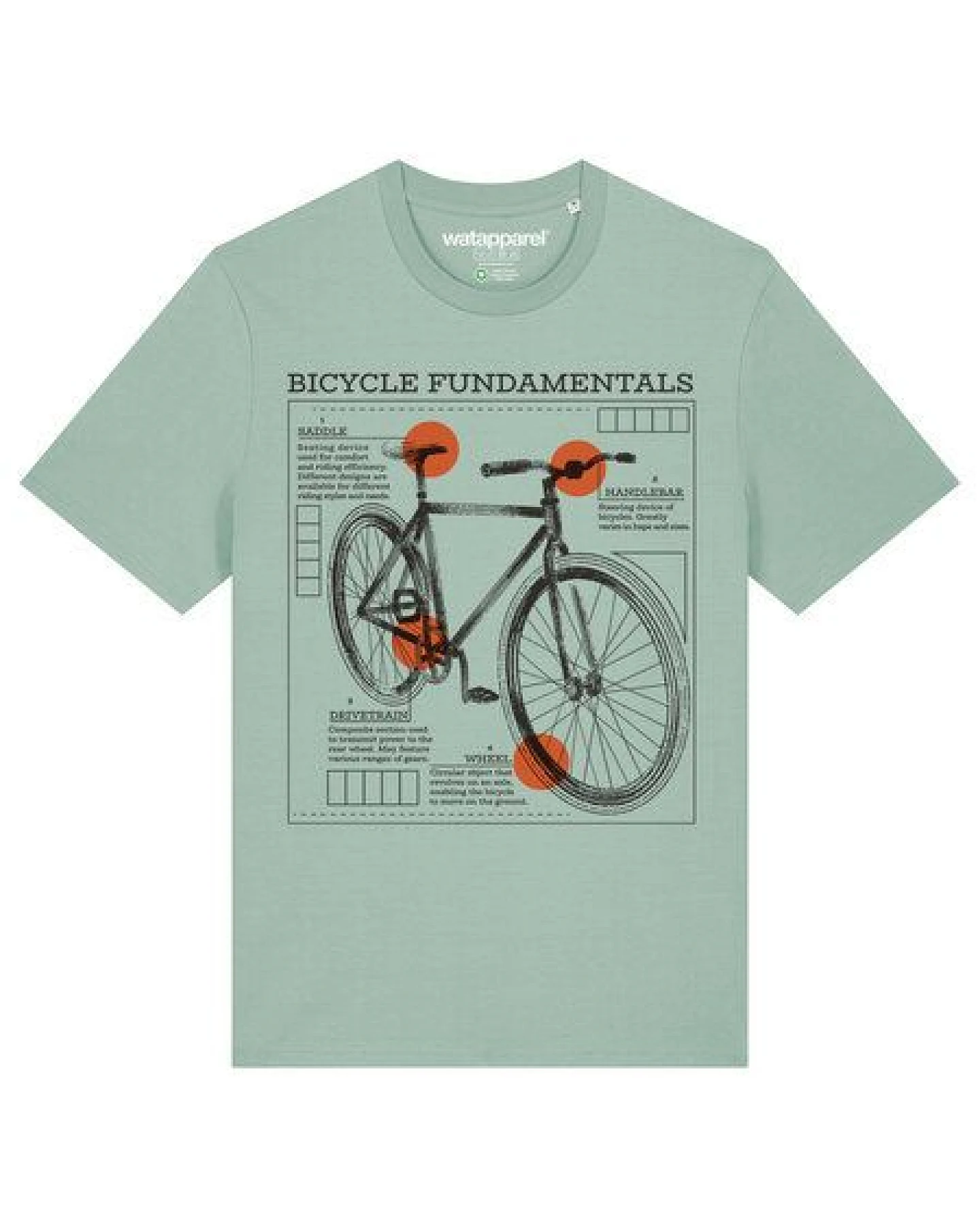 watapparel T-Shirt Unisex Fahrrad Grundlagen – Ansicht 2