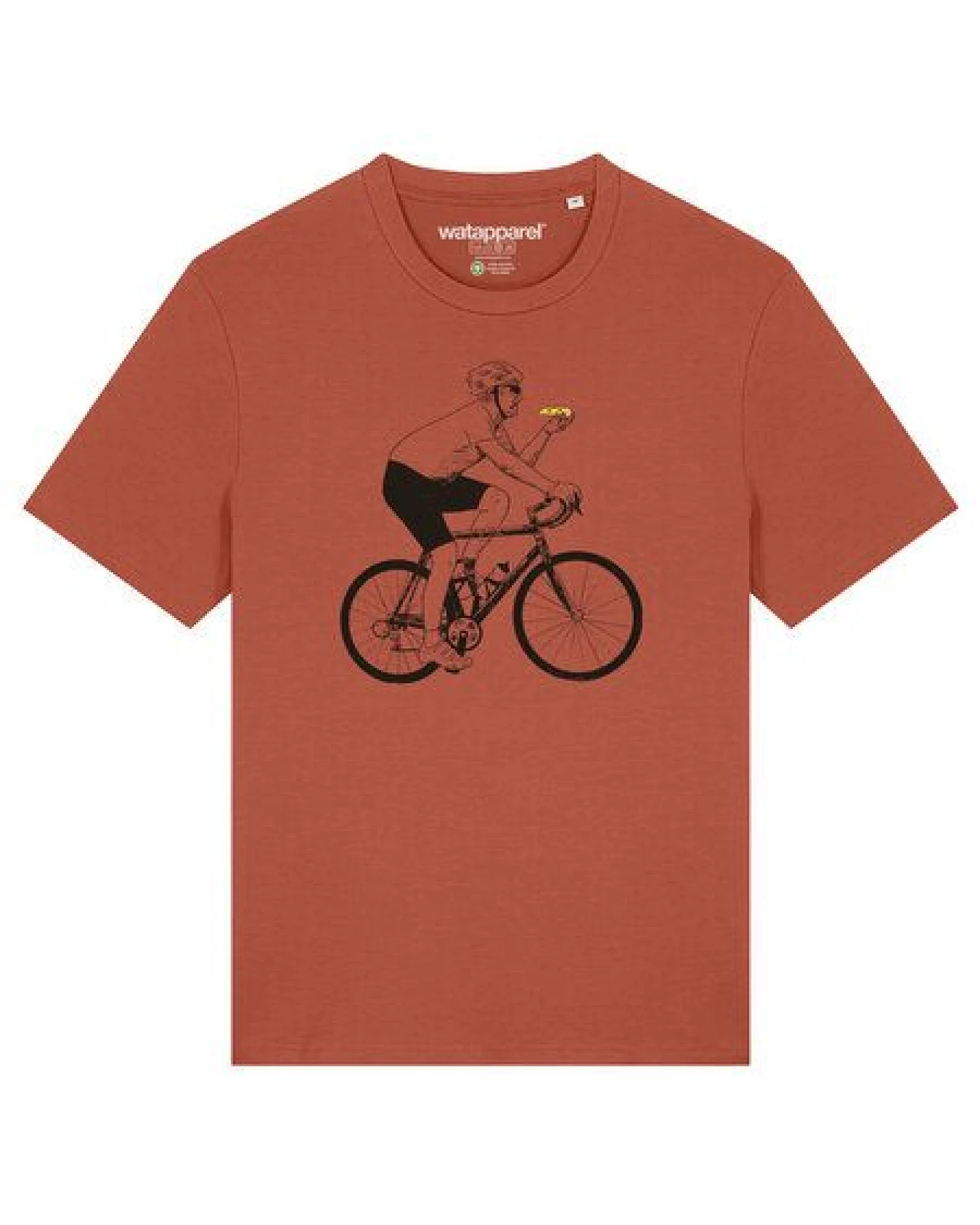 watapparel T-Shirt Unisex Fahrrad und Pizza – Ansicht 2