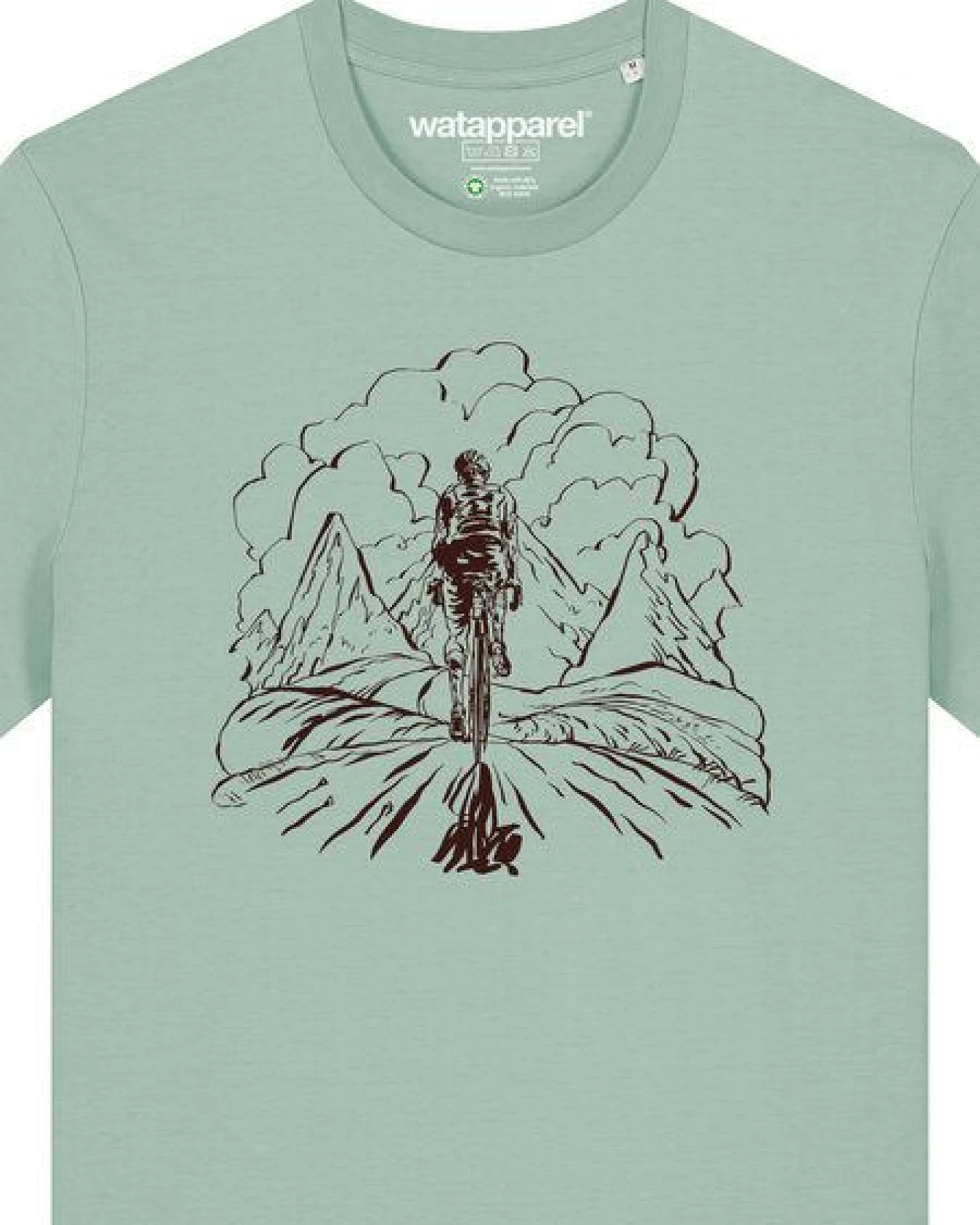 watapparel T-Shirt Unisex Berge und Mountainbike – Ansicht 3