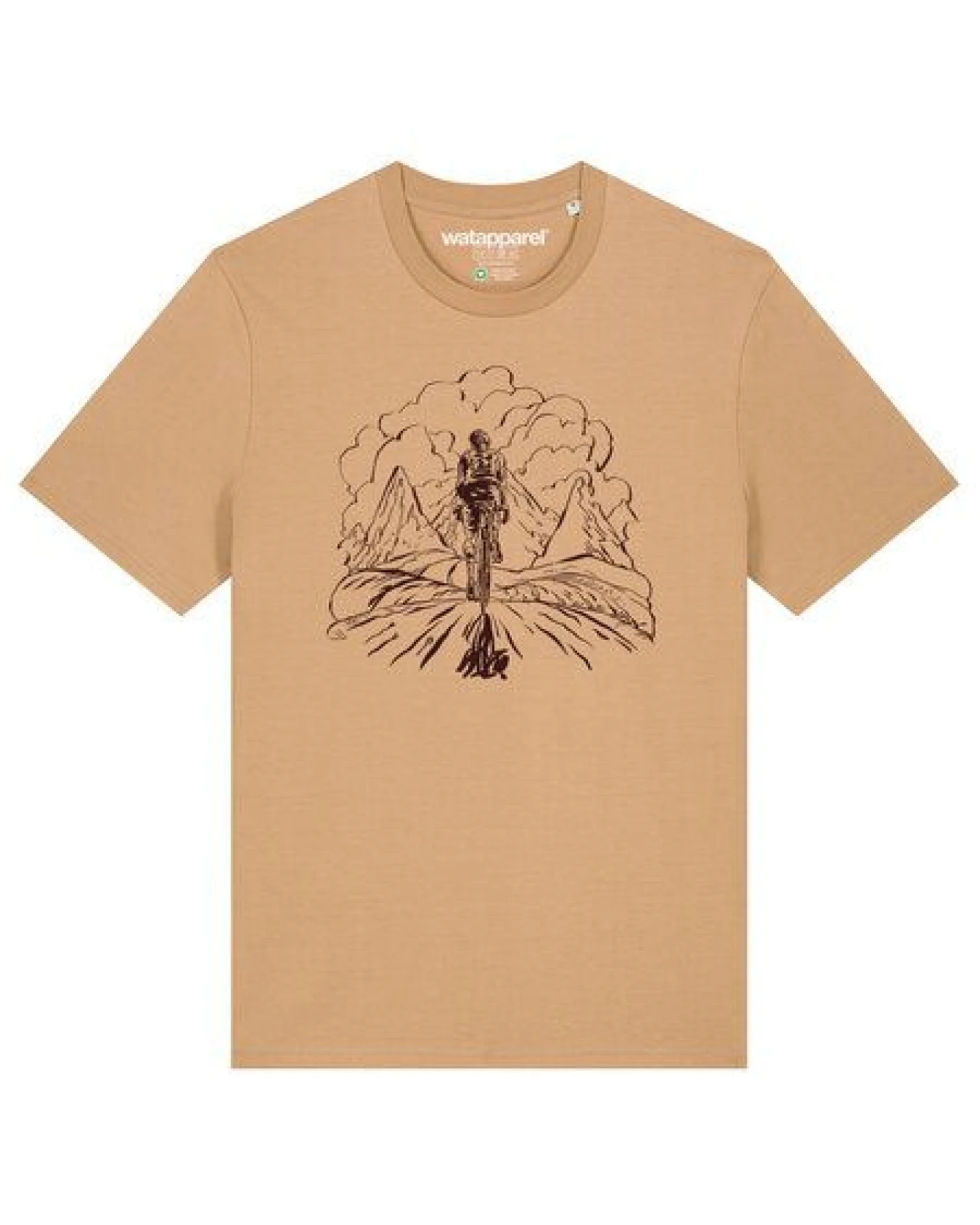 watapparel T-Shirt Unisex Berge und Mountainbike – Ansicht 2