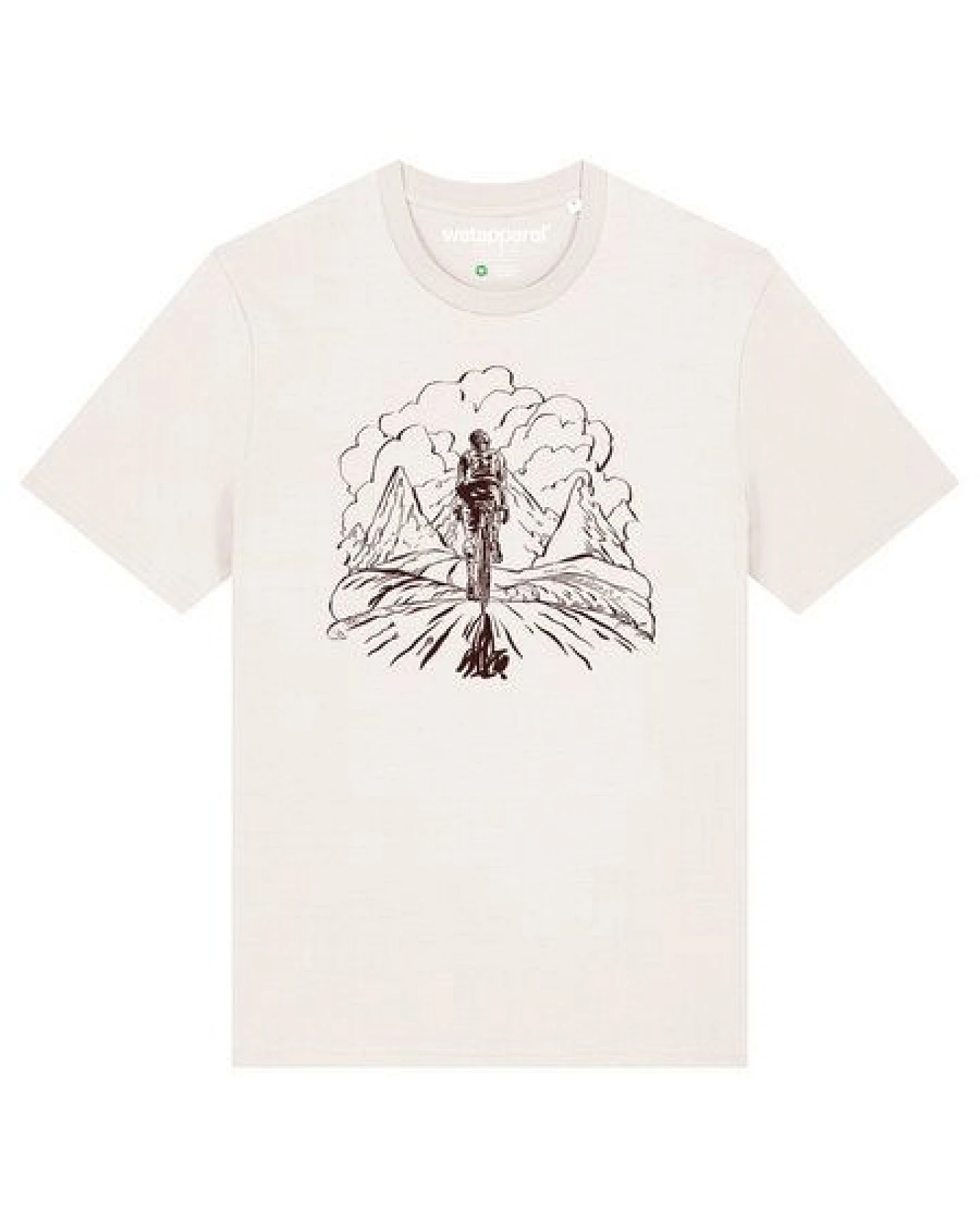 watapparel T-Shirt Unisex Berge und Mountainbike – Ansicht 2