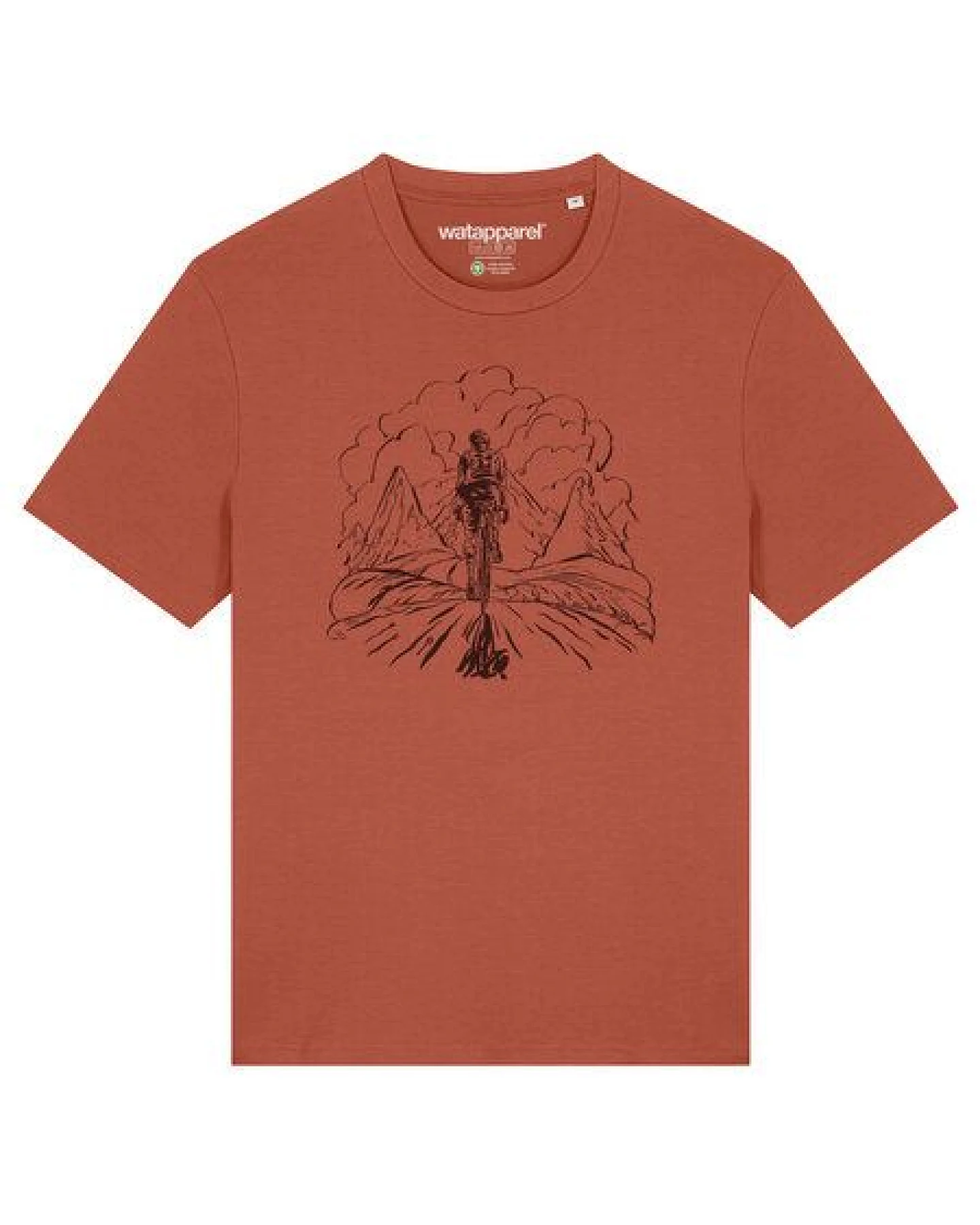 watapparel T-Shirt Unisex Berge und Mountainbike – Ansicht 2