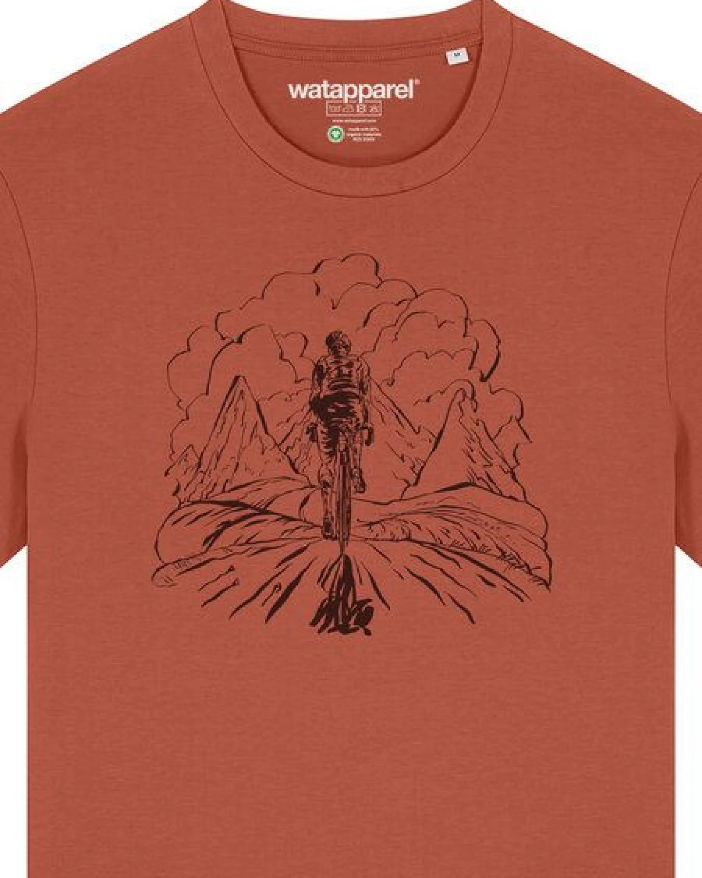 watapparel T-Shirt Unisex Berge und Mountainbike – Ansicht 3