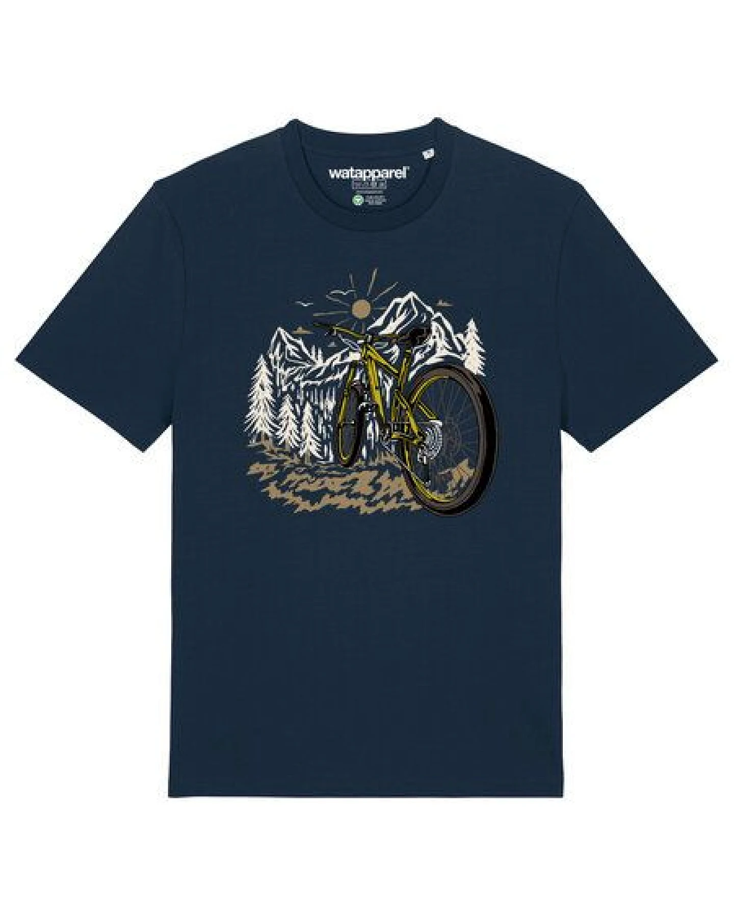 watapparel T-Shirt Unisex Mountainbike und Berge – Ansicht 2