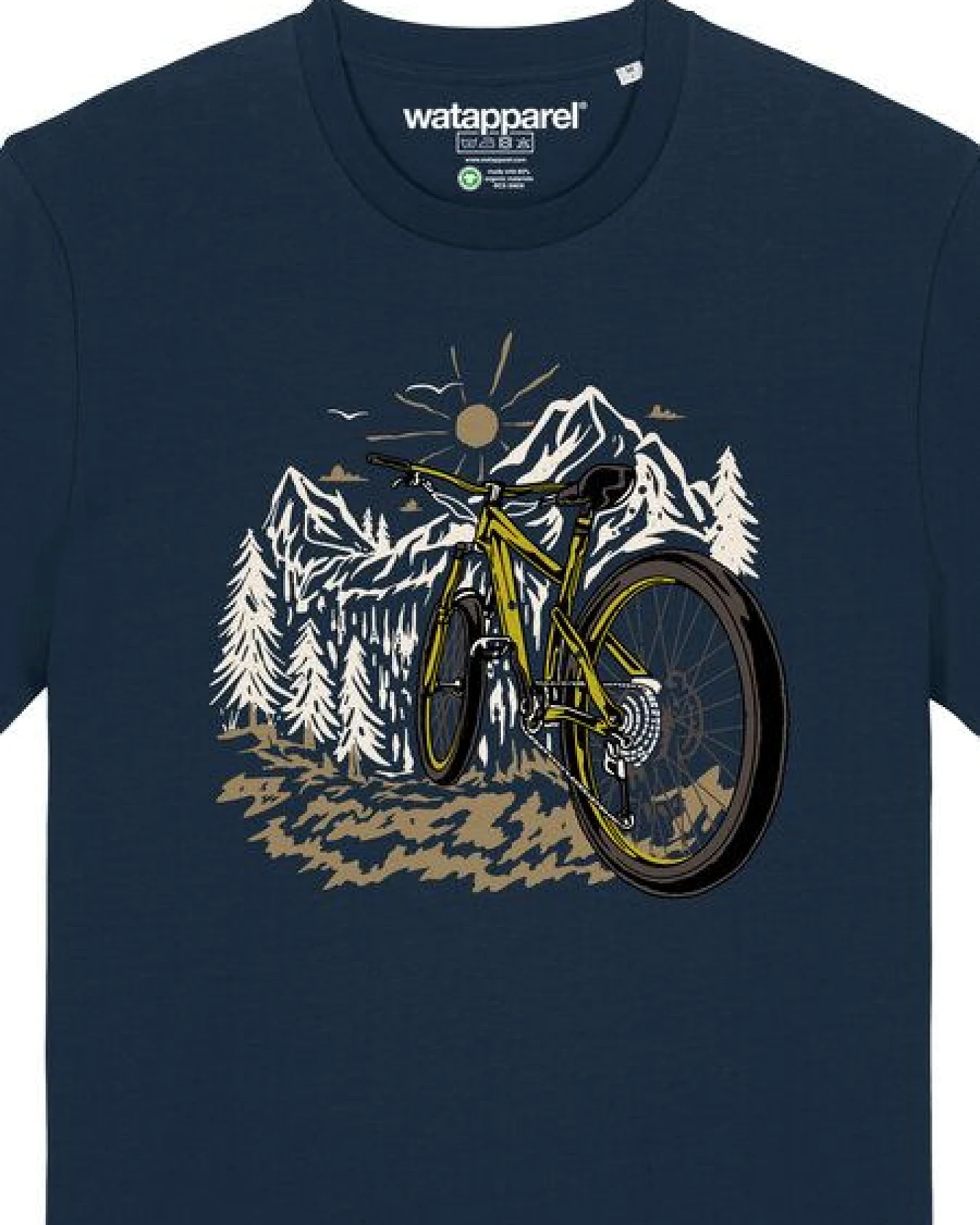 watapparel T-Shirt Unisex Mountainbike und Berge – Ansicht 3