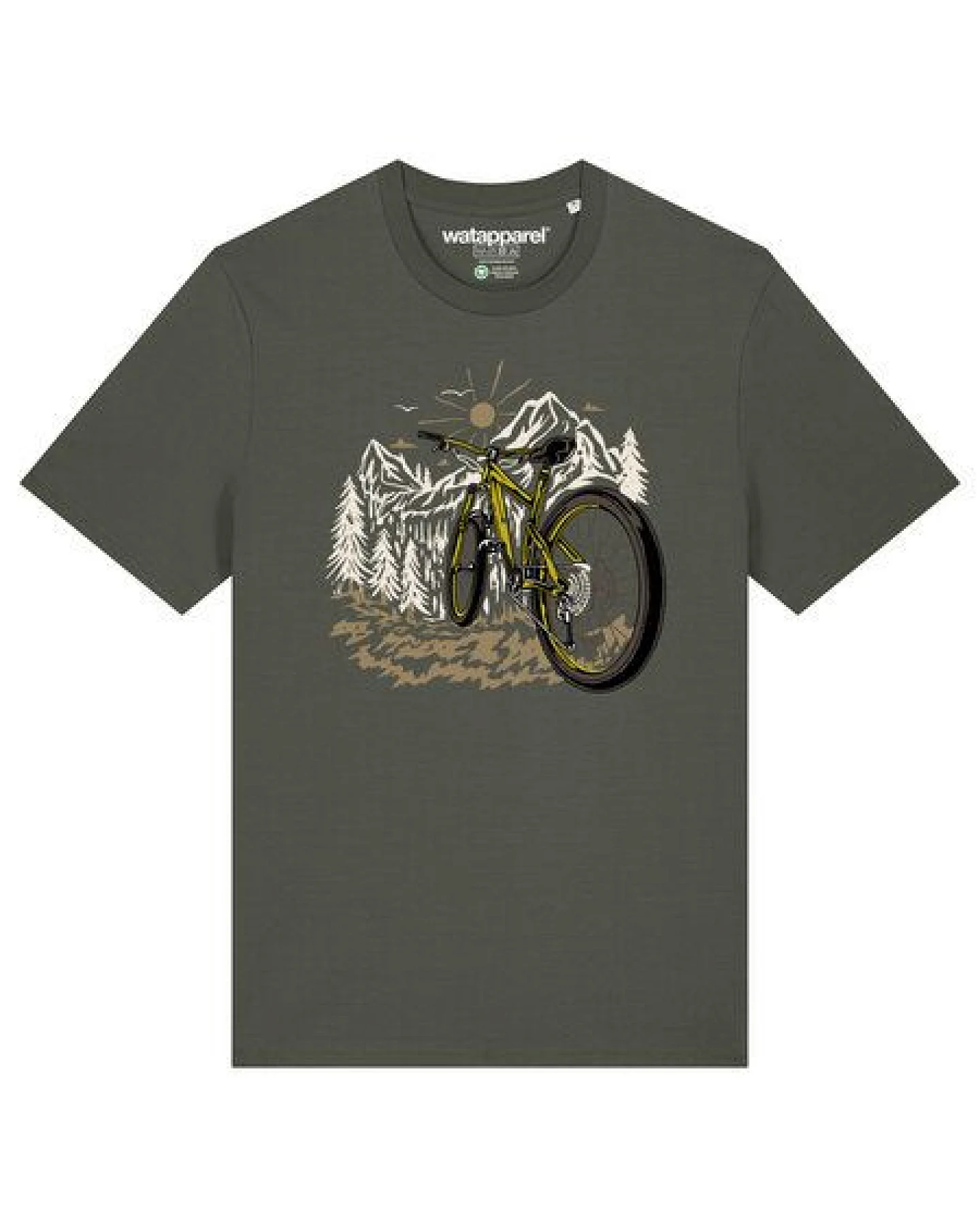 watapparel T-Shirt Unisex Mountainbike und Berge – Ansicht 2