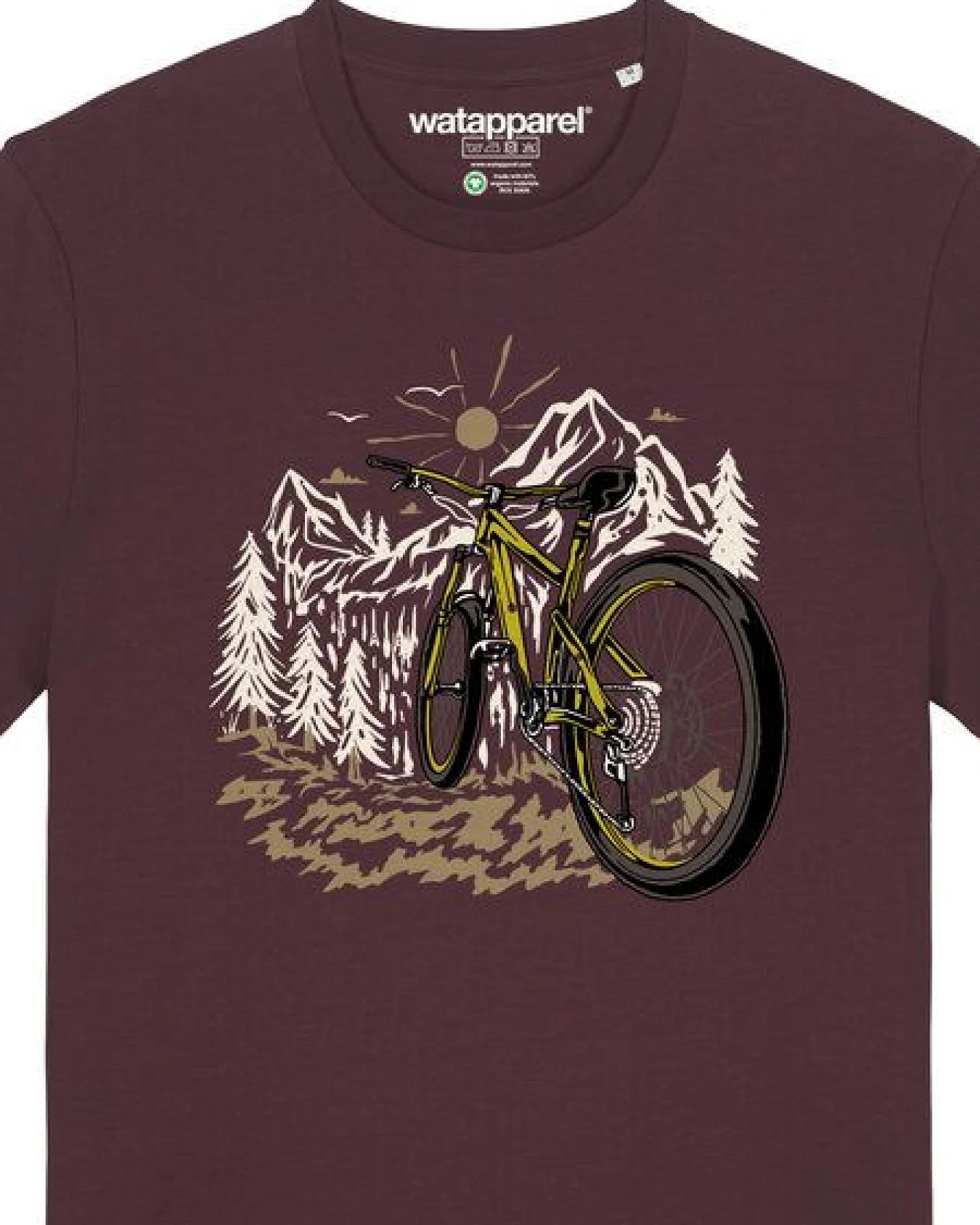 watapparel T-Shirt Unisex Mountainbike und Berge – Ansicht 3