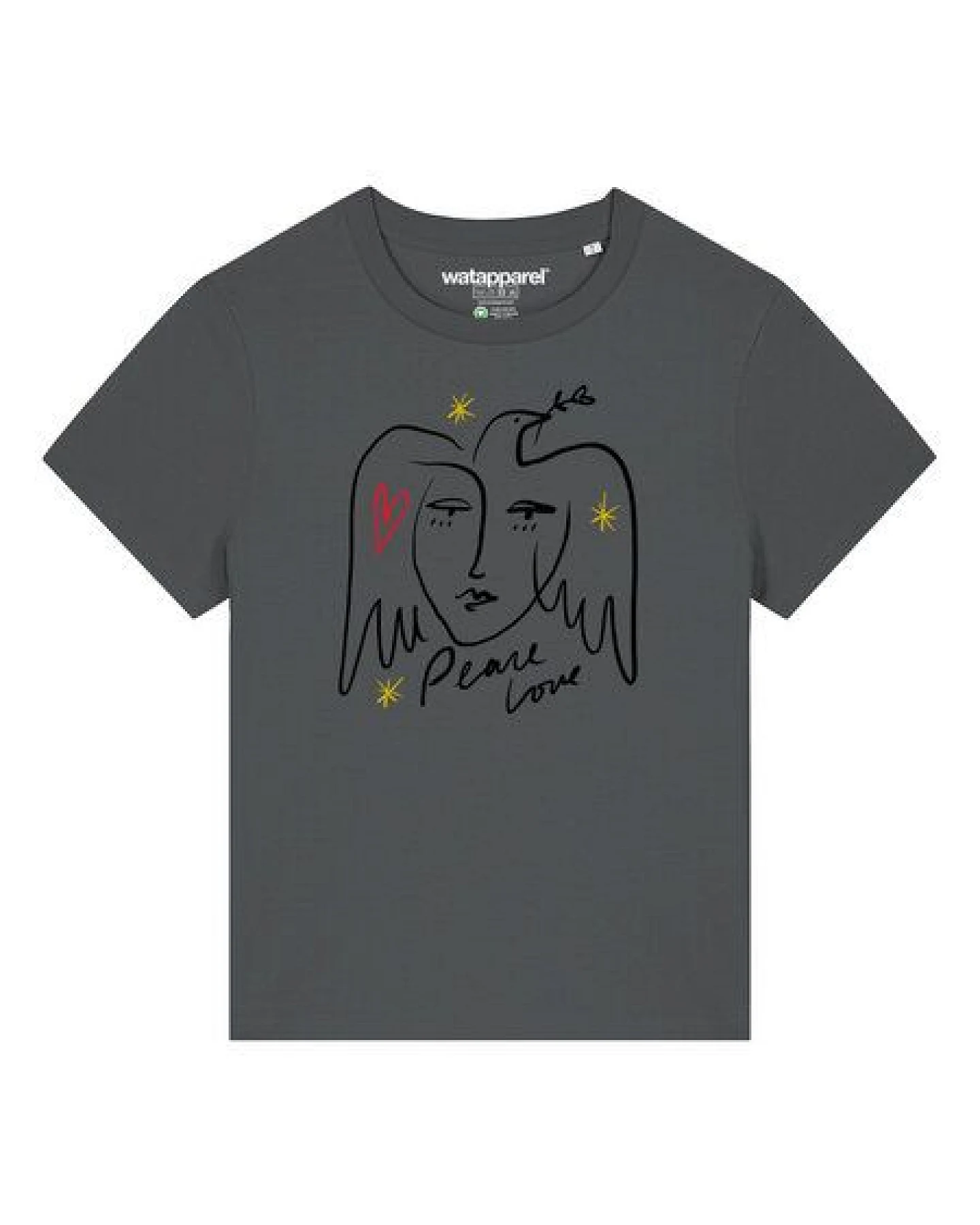 watapparel T-Shirt Frauen Peace Love – Ansicht 2