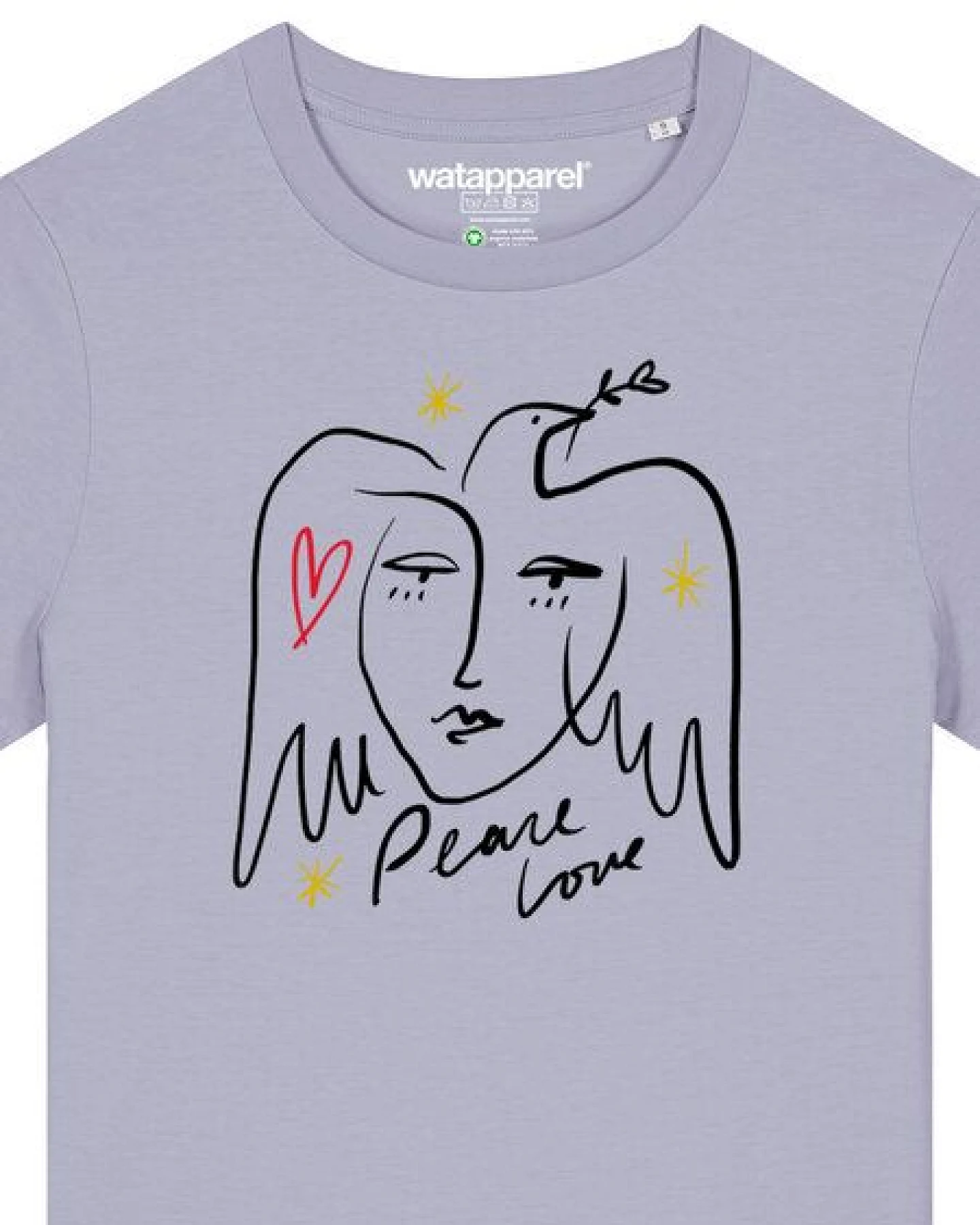 watapparel T-Shirt Frauen Peace Love – Ansicht 3