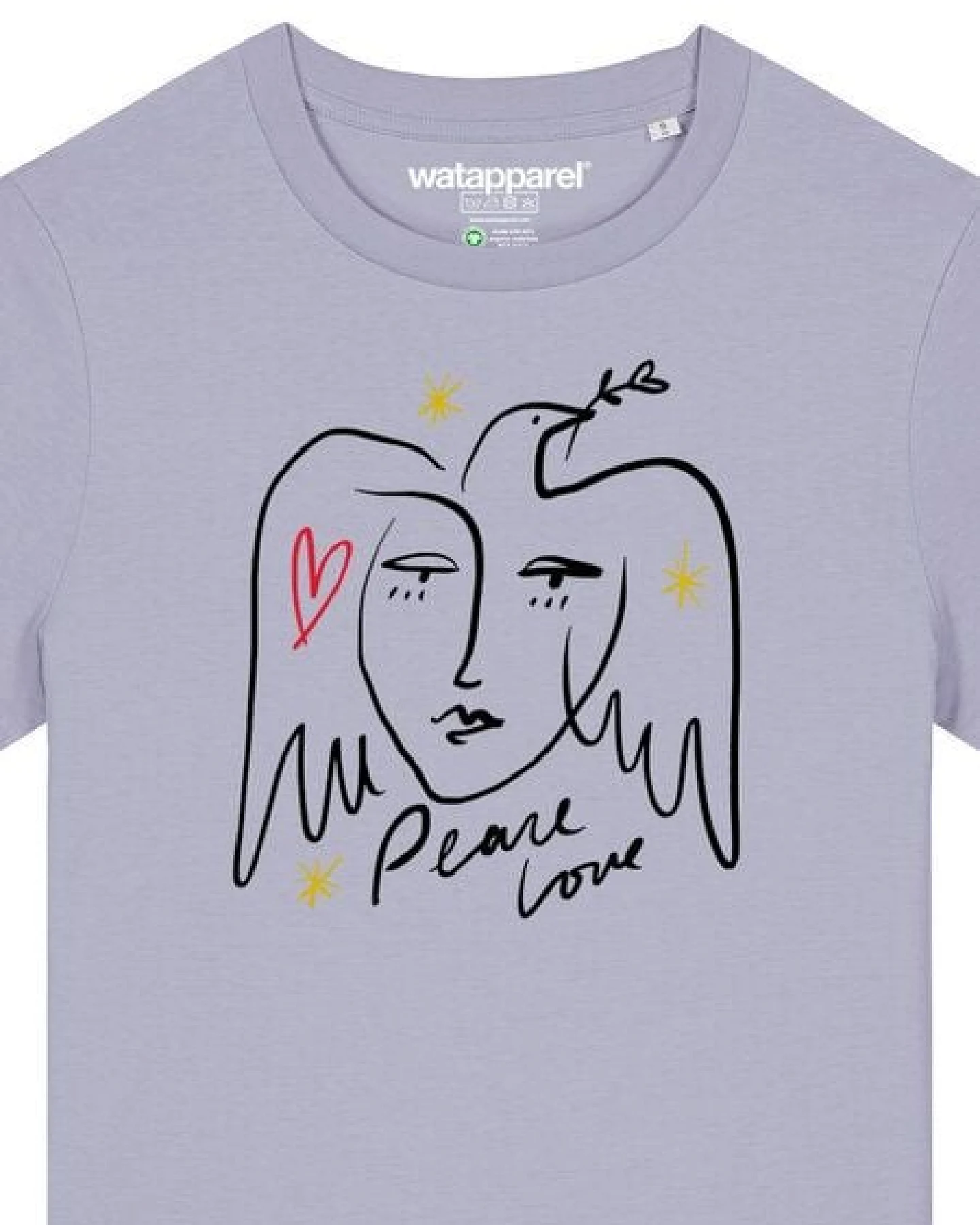 watapparel T-Shirt Frauen Peace Love – Ansicht 3