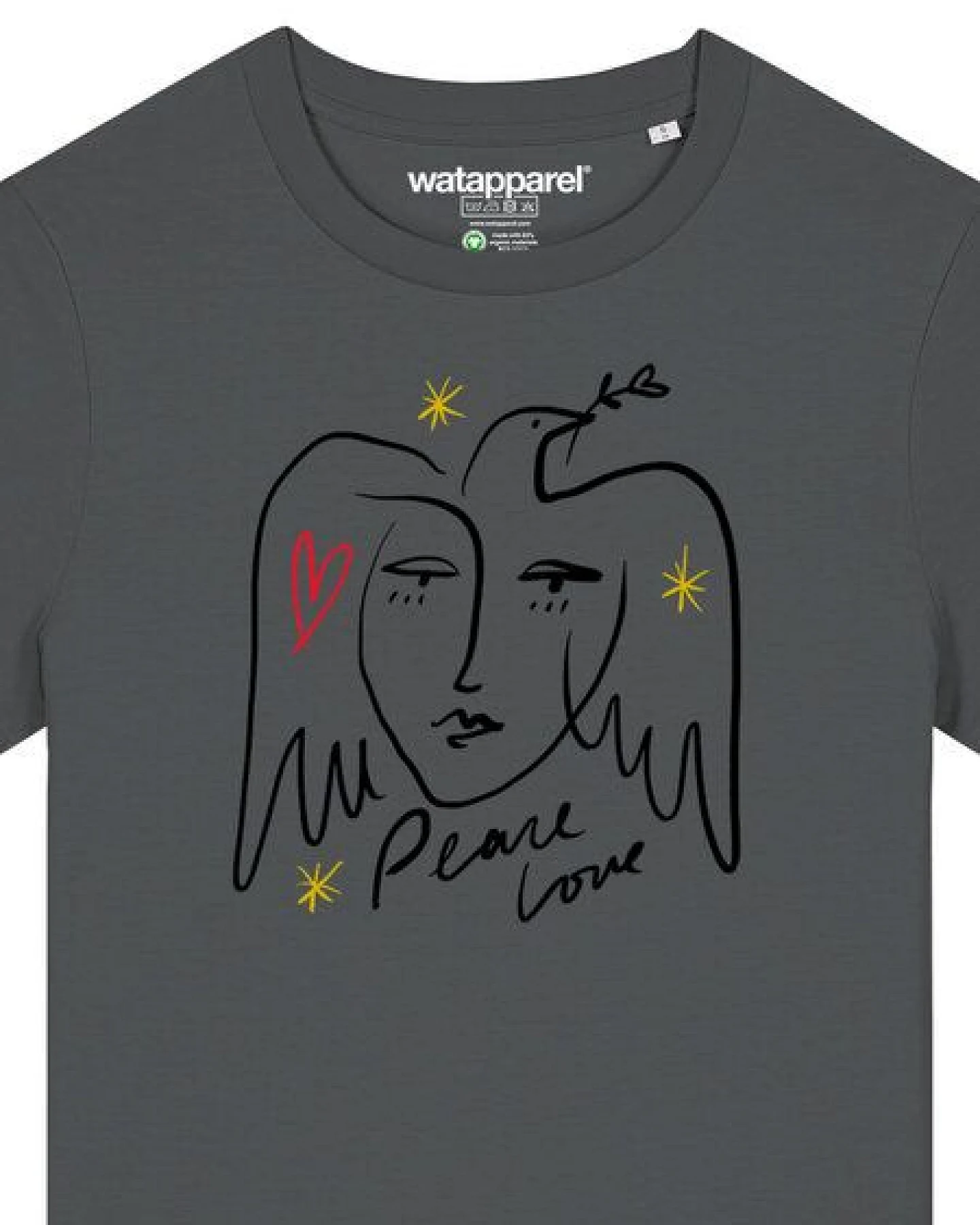 watapparel T-Shirt Frauen Peace Love – Ansicht 3