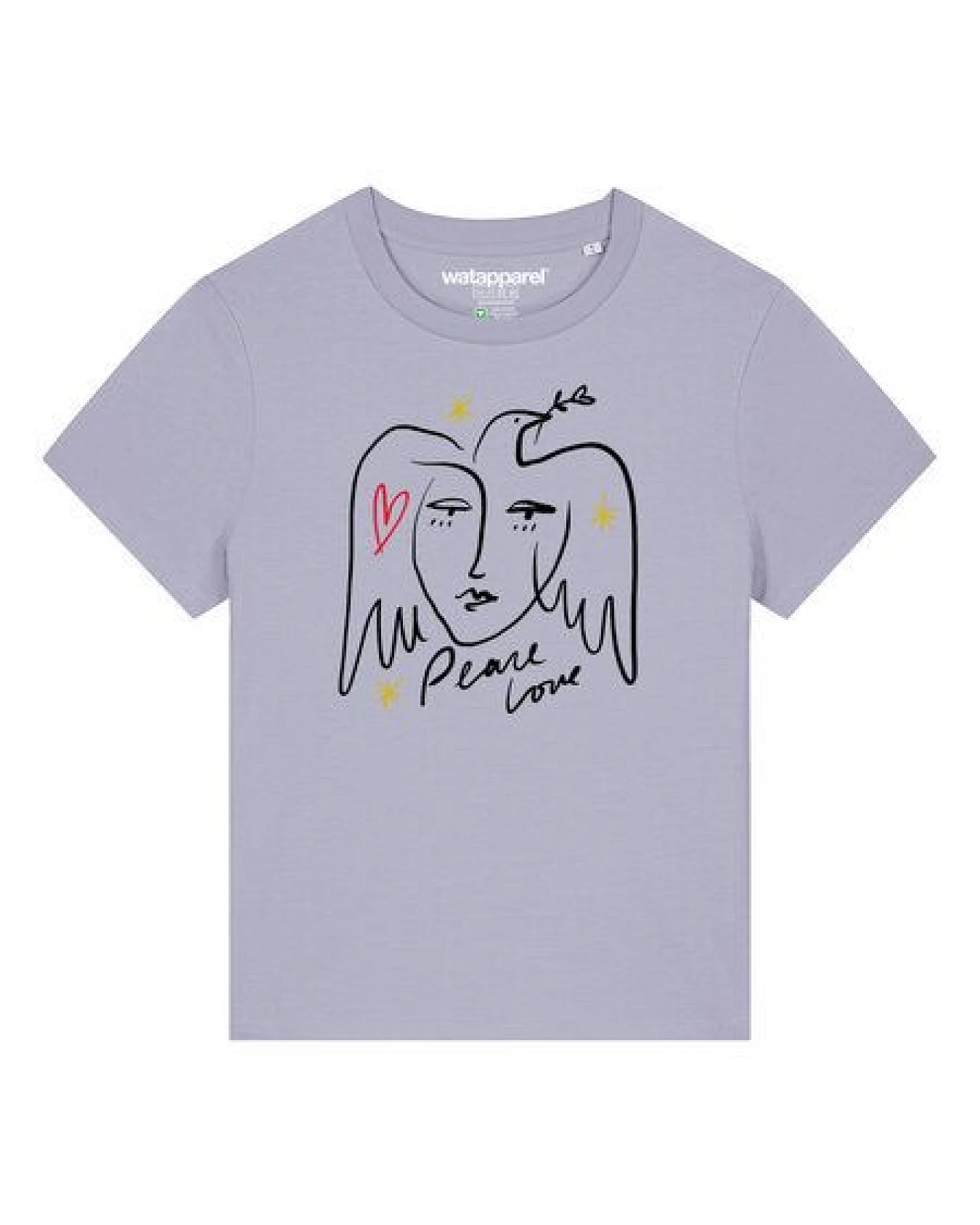 watapparel T-Shirt Frauen Peace Love – Ansicht 2