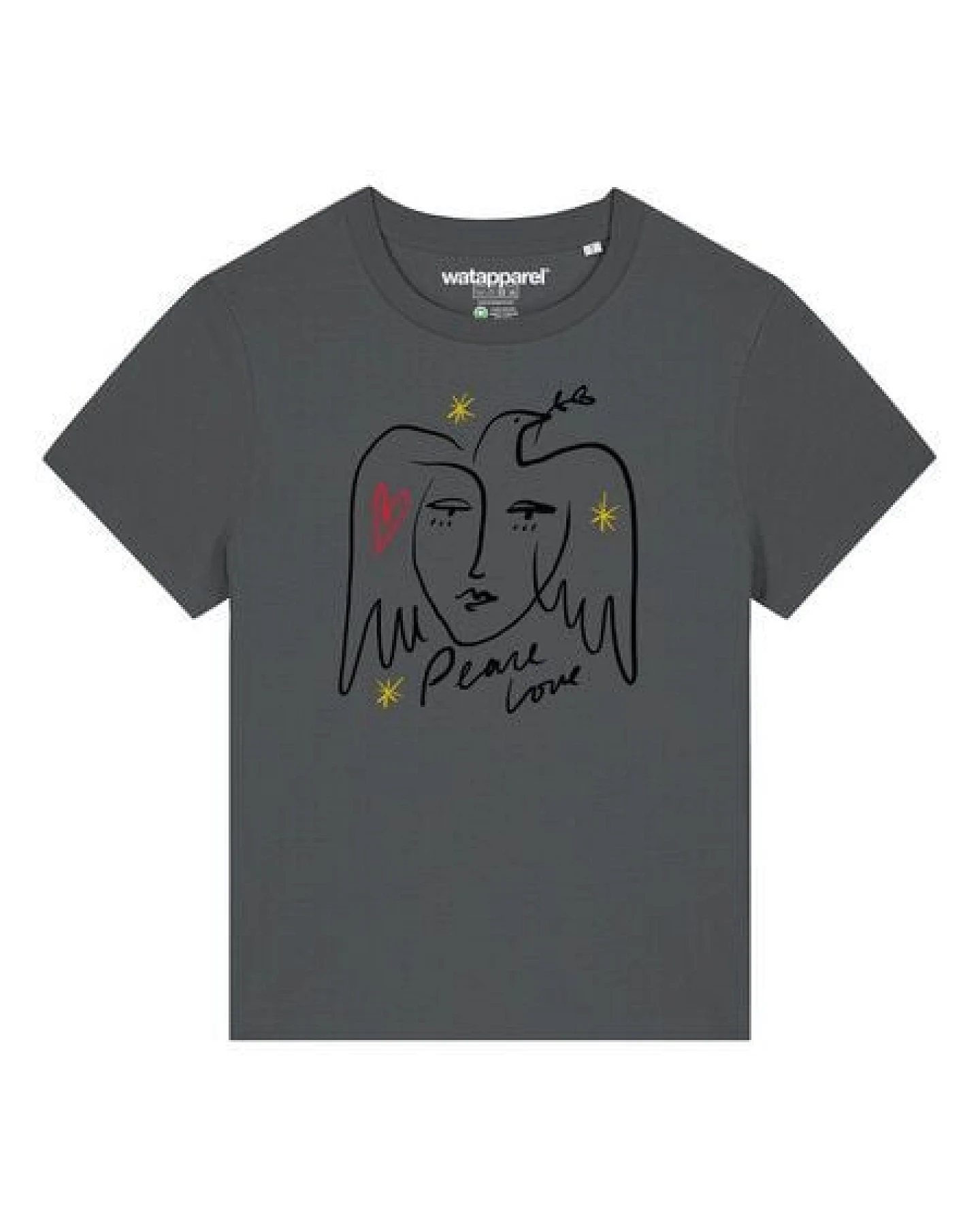 watapparel T-Shirt Frauen Peace Love – Ansicht 2
