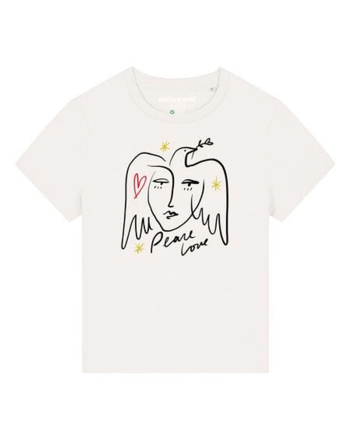 watapparel T-Shirt Frauen Peace Love – Ansicht 2