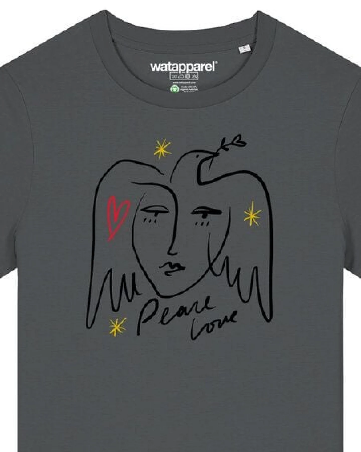 watapparel T-Shirt Frauen Peace Love – Ansicht 3