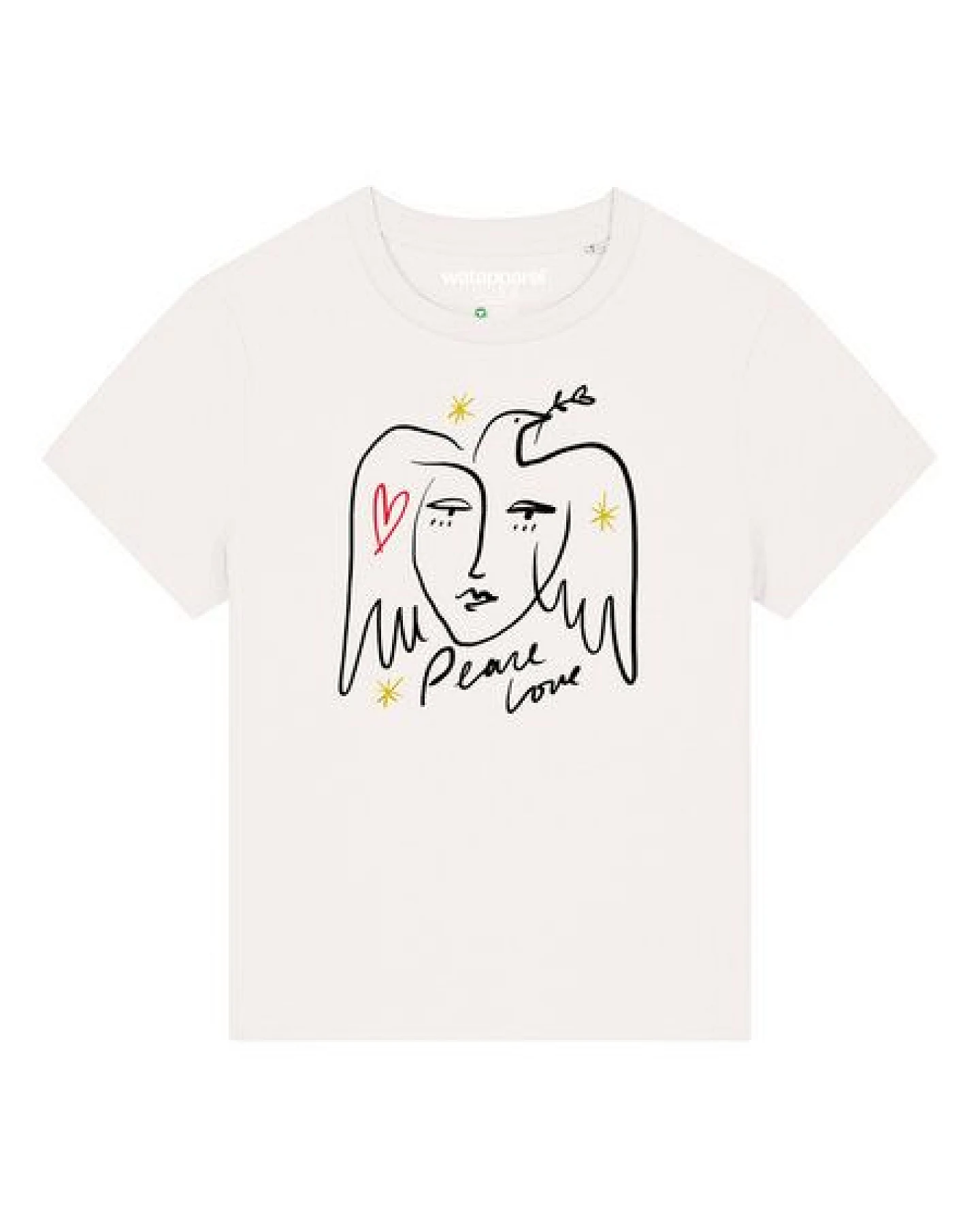 watapparel T-Shirt Frauen Peace Love – Ansicht 2