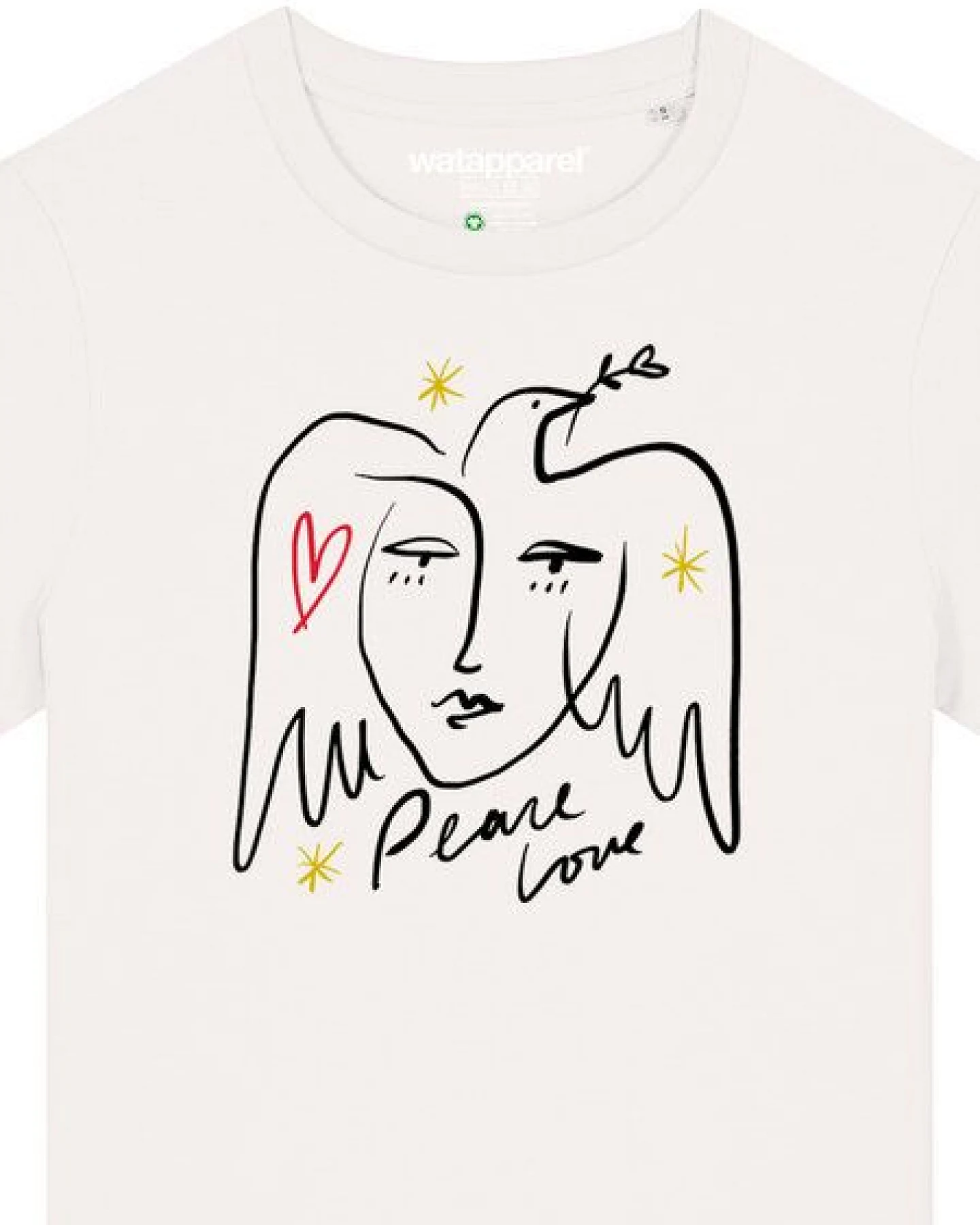 watapparel T-Shirt Frauen Peace Love – Ansicht 3