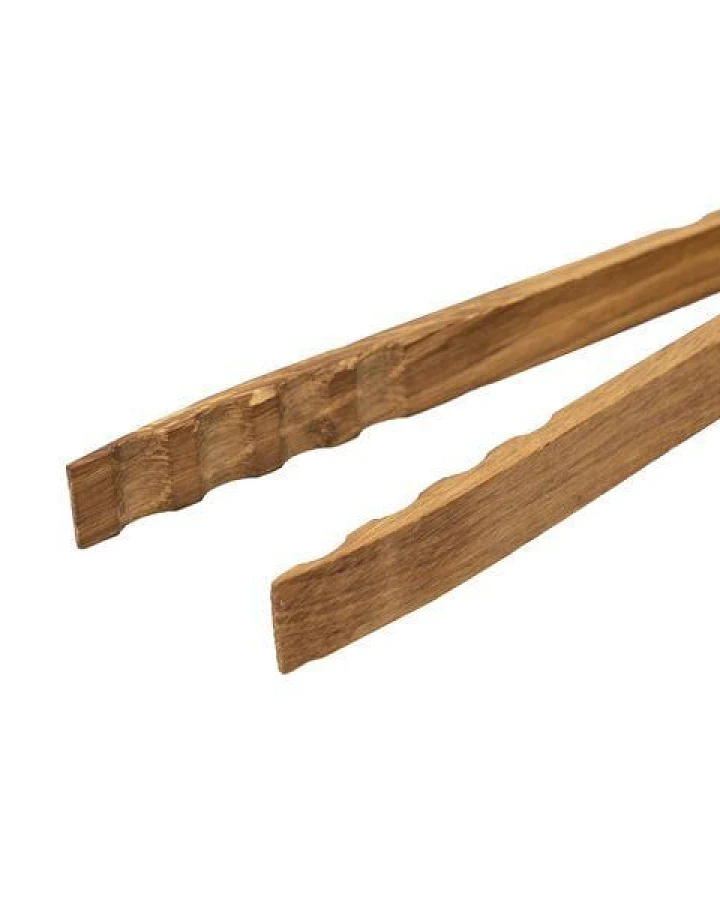 elasto Grillzange "OAk" Natur - Premium Grillzubehör aus geöltem Eichenholz