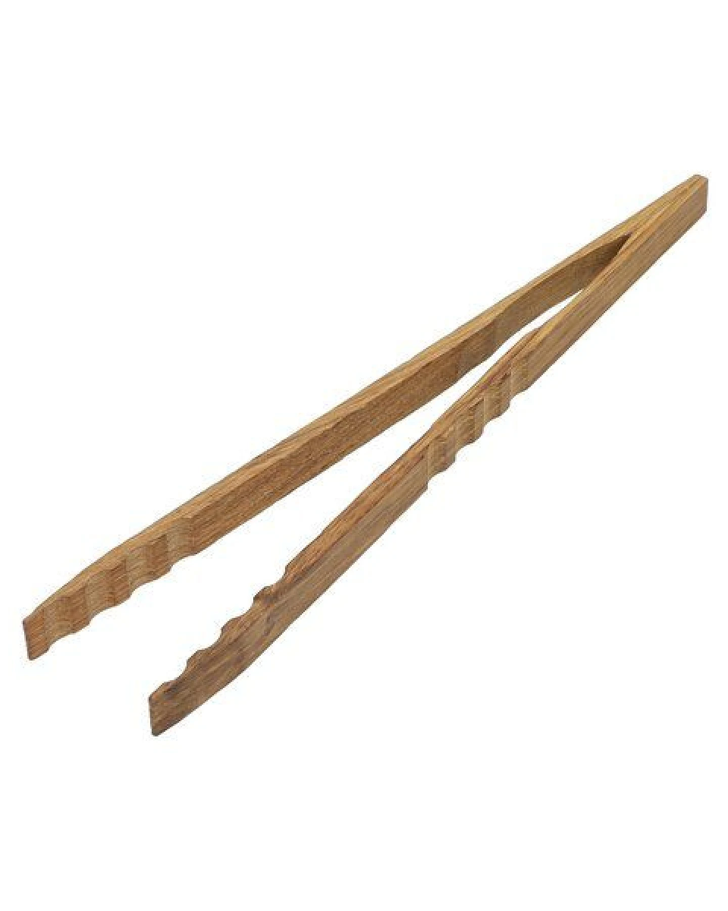 elasto Grillzange "OAk" Natur - Premium Grillzubehör aus geöltem Eichenholz – Ansicht 2