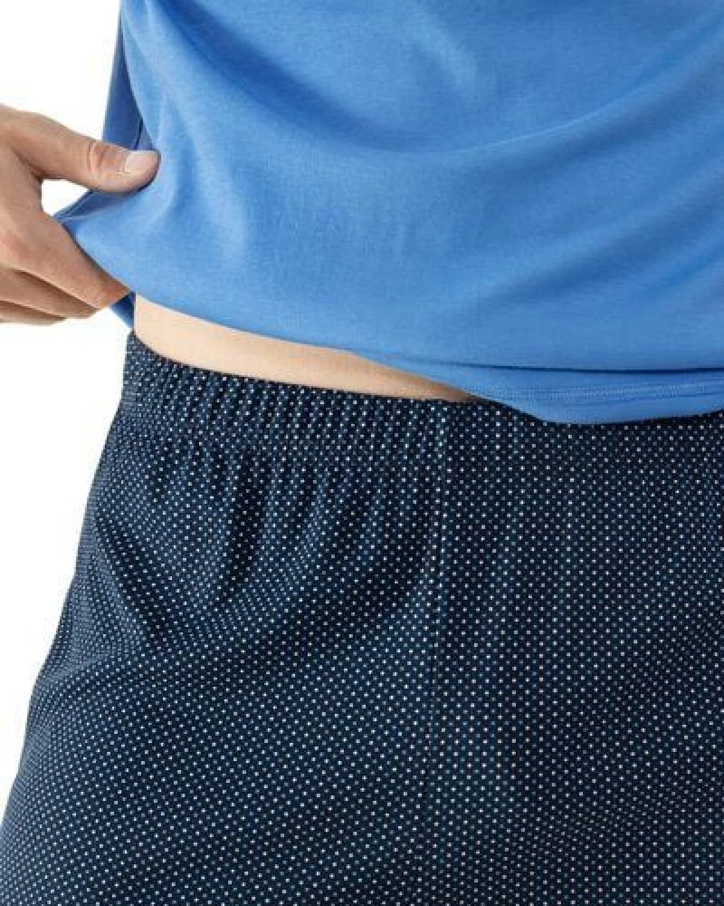 Mey Herren Schlafanzug Pyjama kurz "Micro Blue" Made-in-Green – Ansicht 4