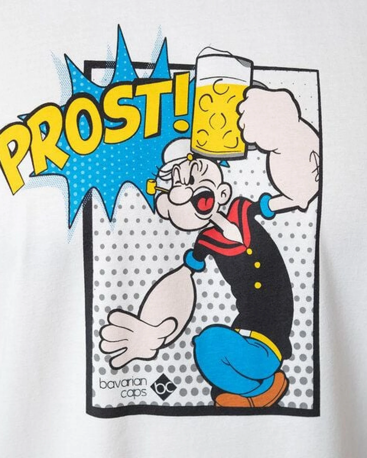 Bavarian Caps Herren T-Shirt Prost, Popeye - Natur – Ansicht 2