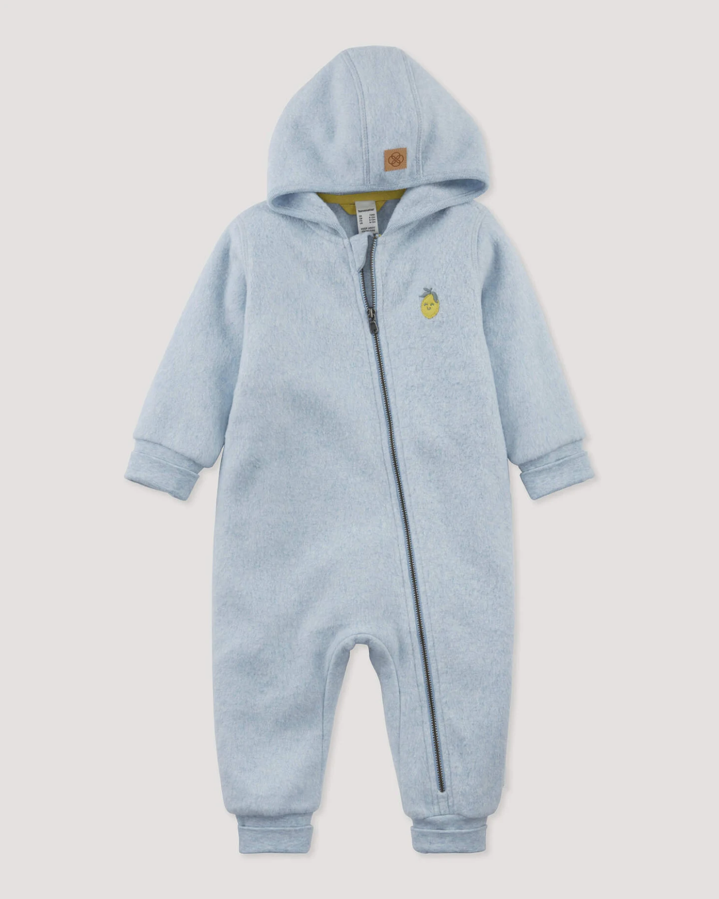 hessnatur Baby Softfleece Overall aus Bio-Baumwolle - blau - Größe 62/68 – Ansicht 2