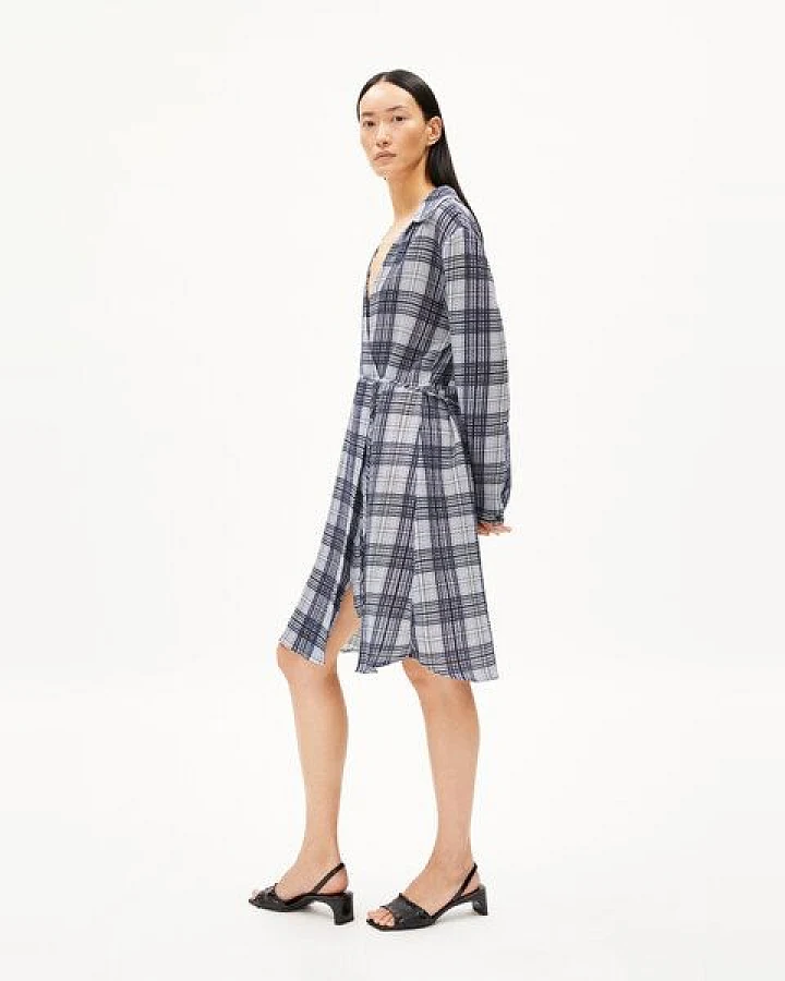 ARMEDANGELS FEMAALE CHECK Damen Webkleid aus Bio-Baumwoll Mix
