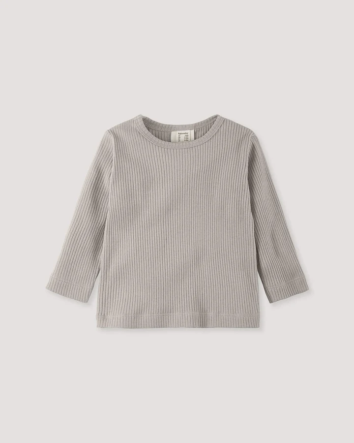 hessnatur Baby Longsleeve aus Bio-Baumwolle mit Bio-Merinowolle - beige - Größe 50/56