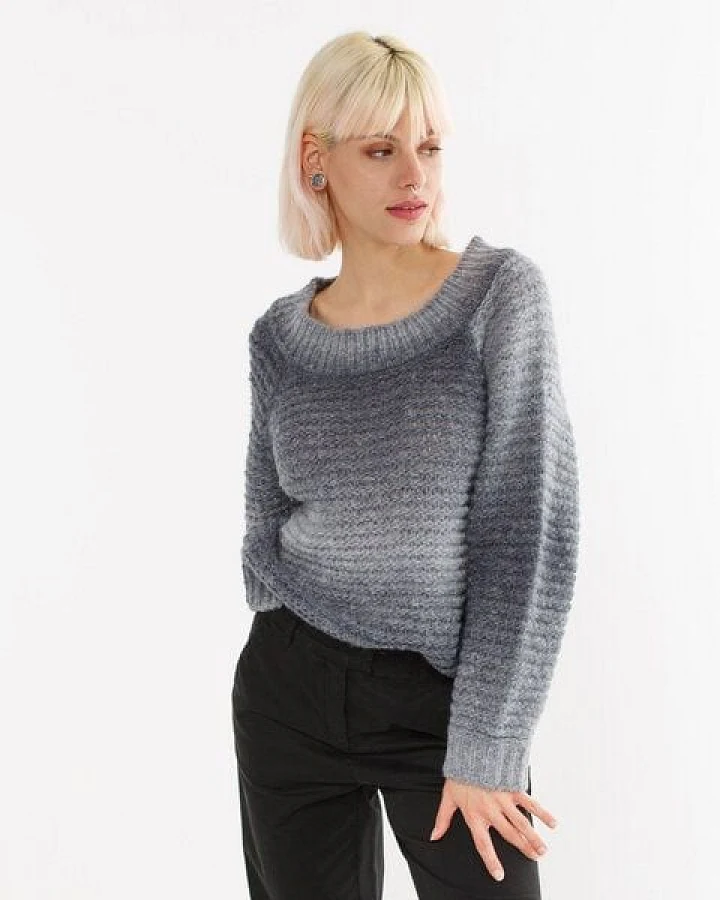 Alma & Lovis Strickpullover im Colorchange aus Alpaka-Woll-Mix