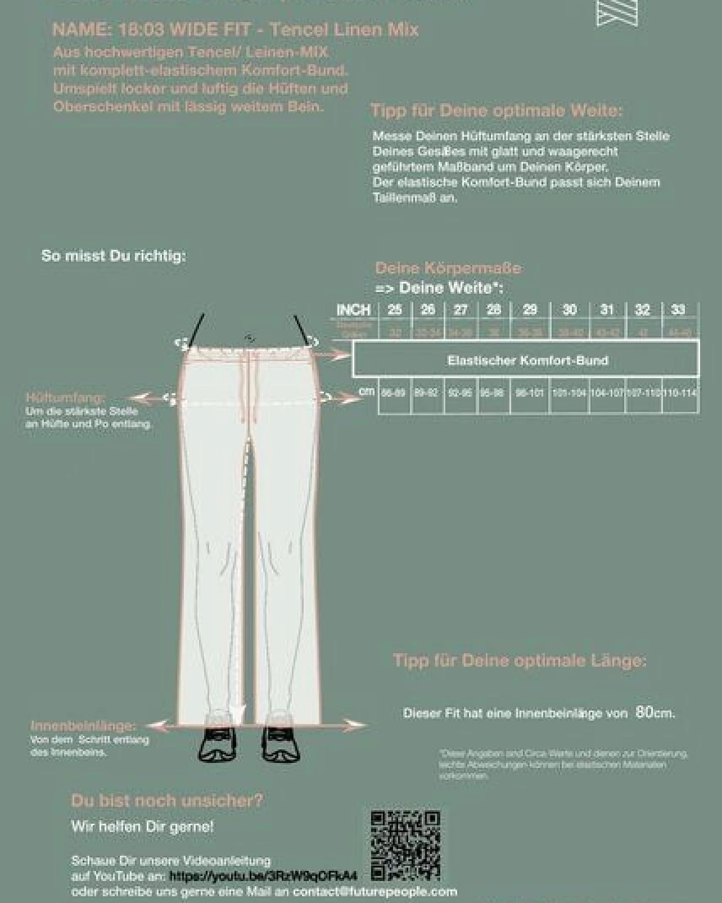 FUTURE:PEOPLE. 18:01 WIDE FIT - Damen Hose aus einem zertifizierten TENCEL-LEINEN MIX für heiße Sommertage (31803 0 3003) – Ansicht 2